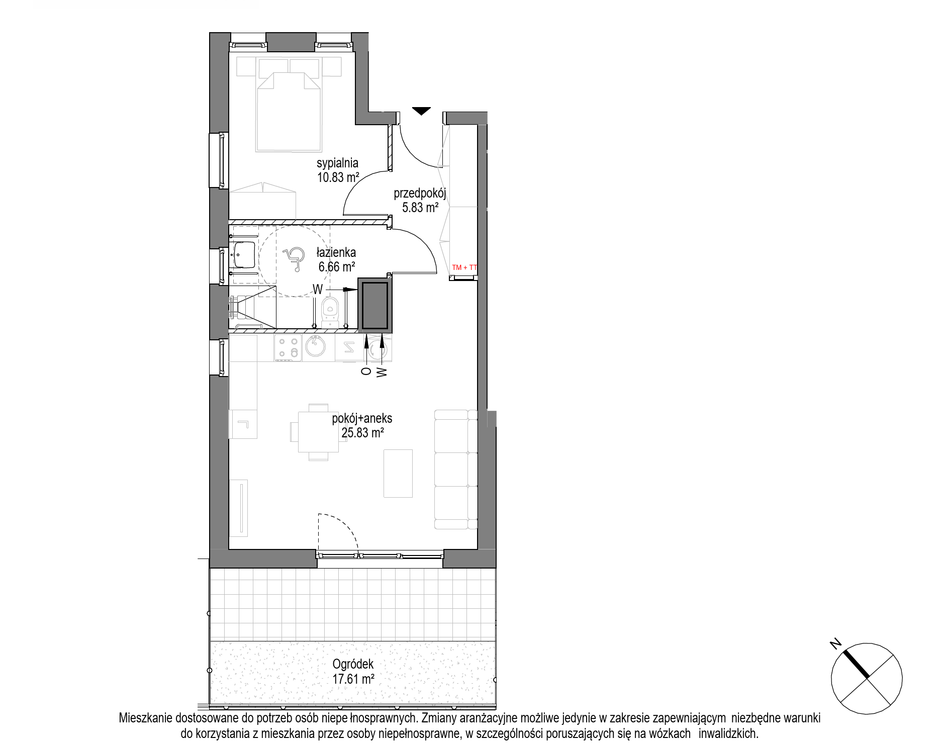 Plan 2 pok. 49m²