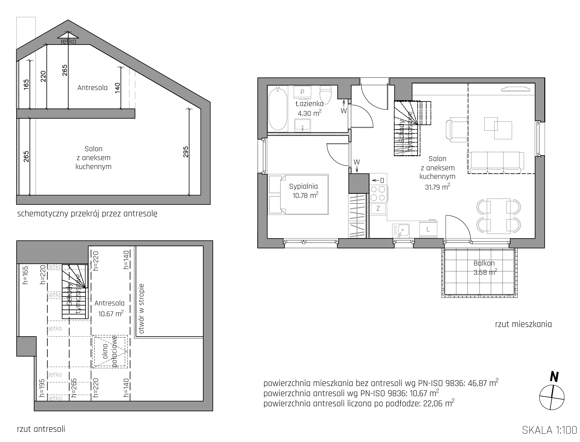 Plan 3 pok. 58m²