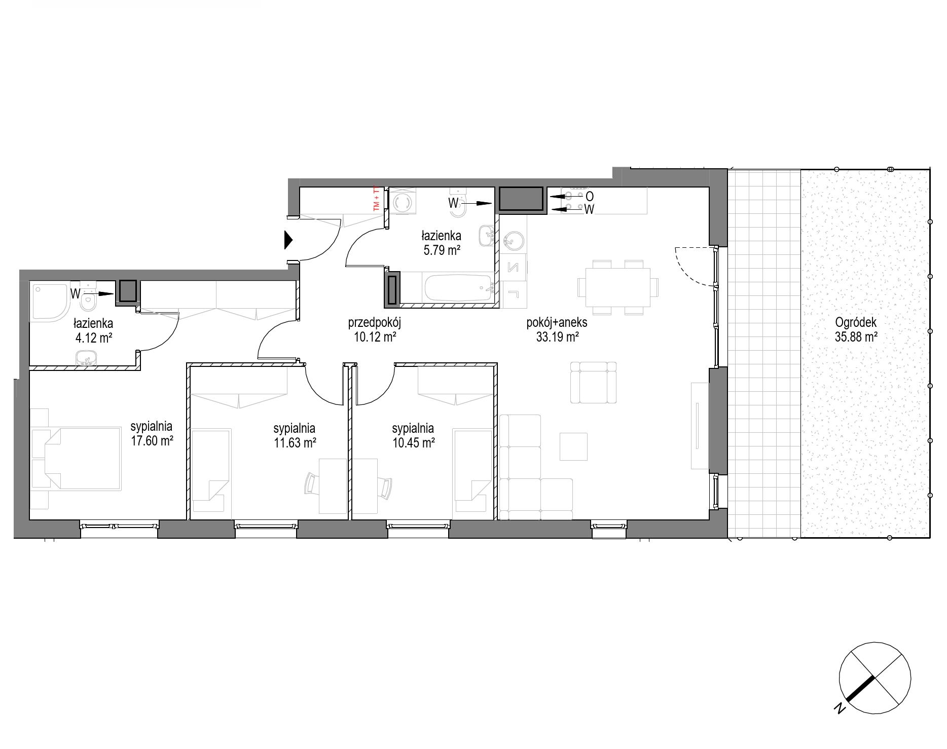 Plan 4 pok. 93m²