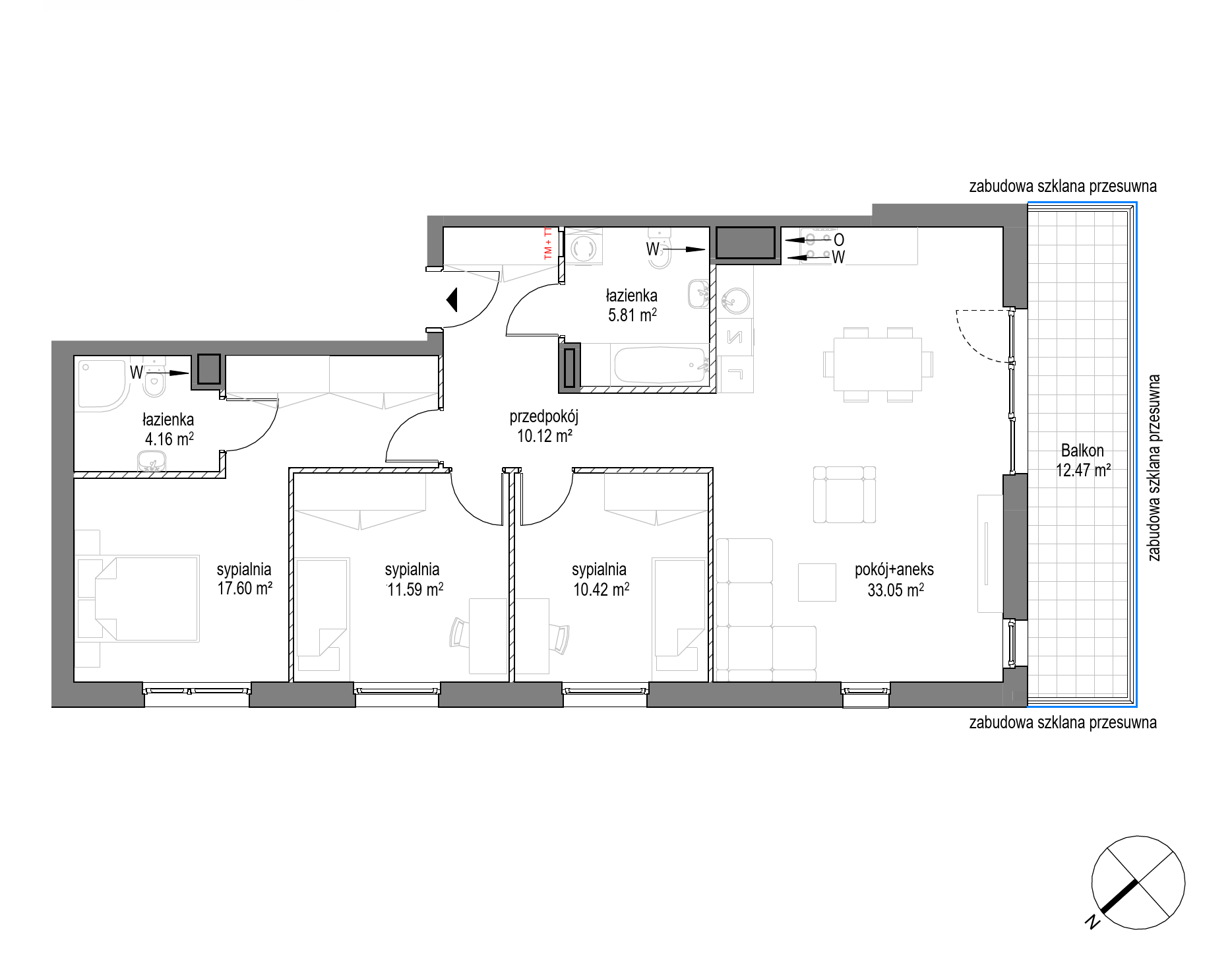 Plan 4 pok. 93m²