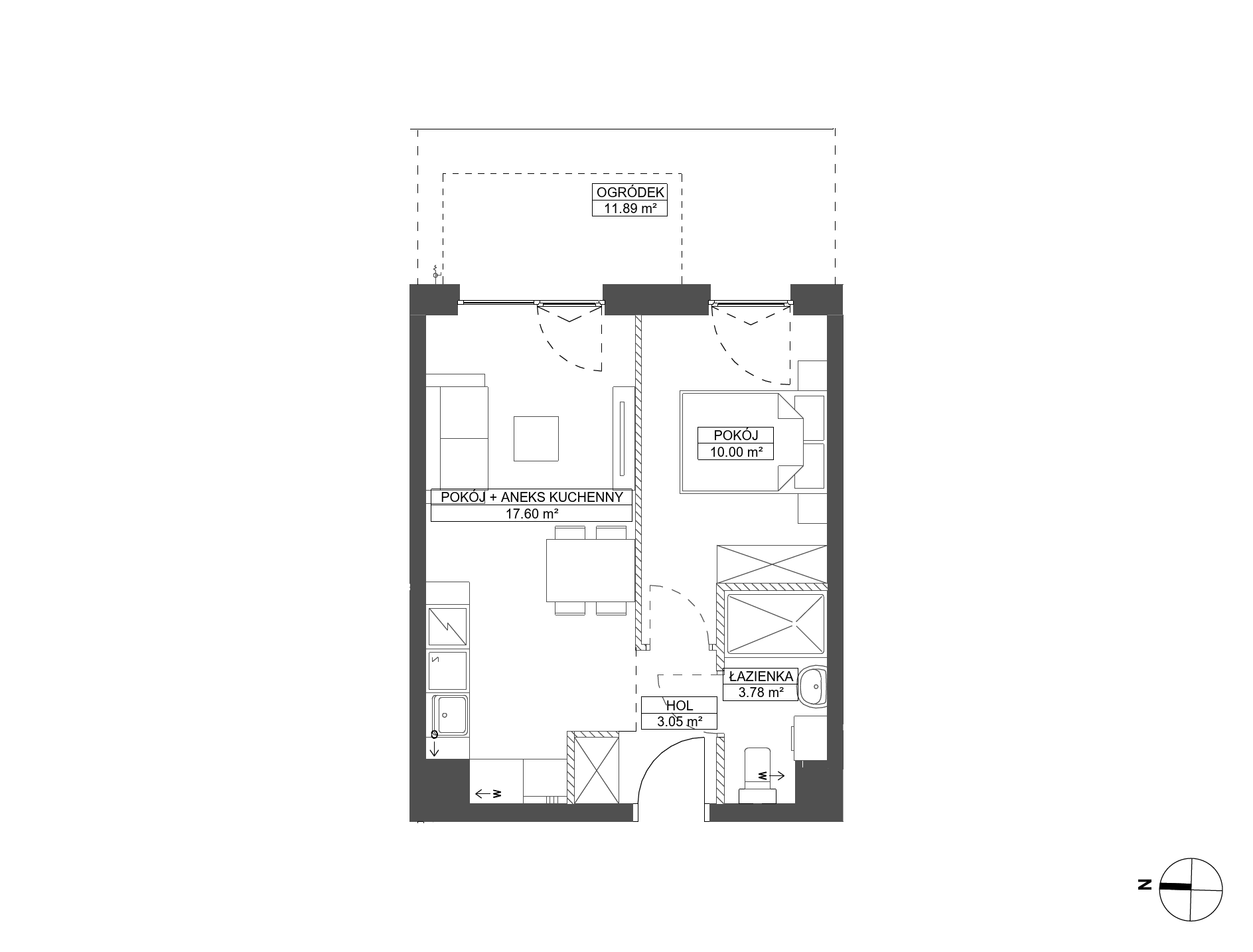 Plan 2 pok. 34m²