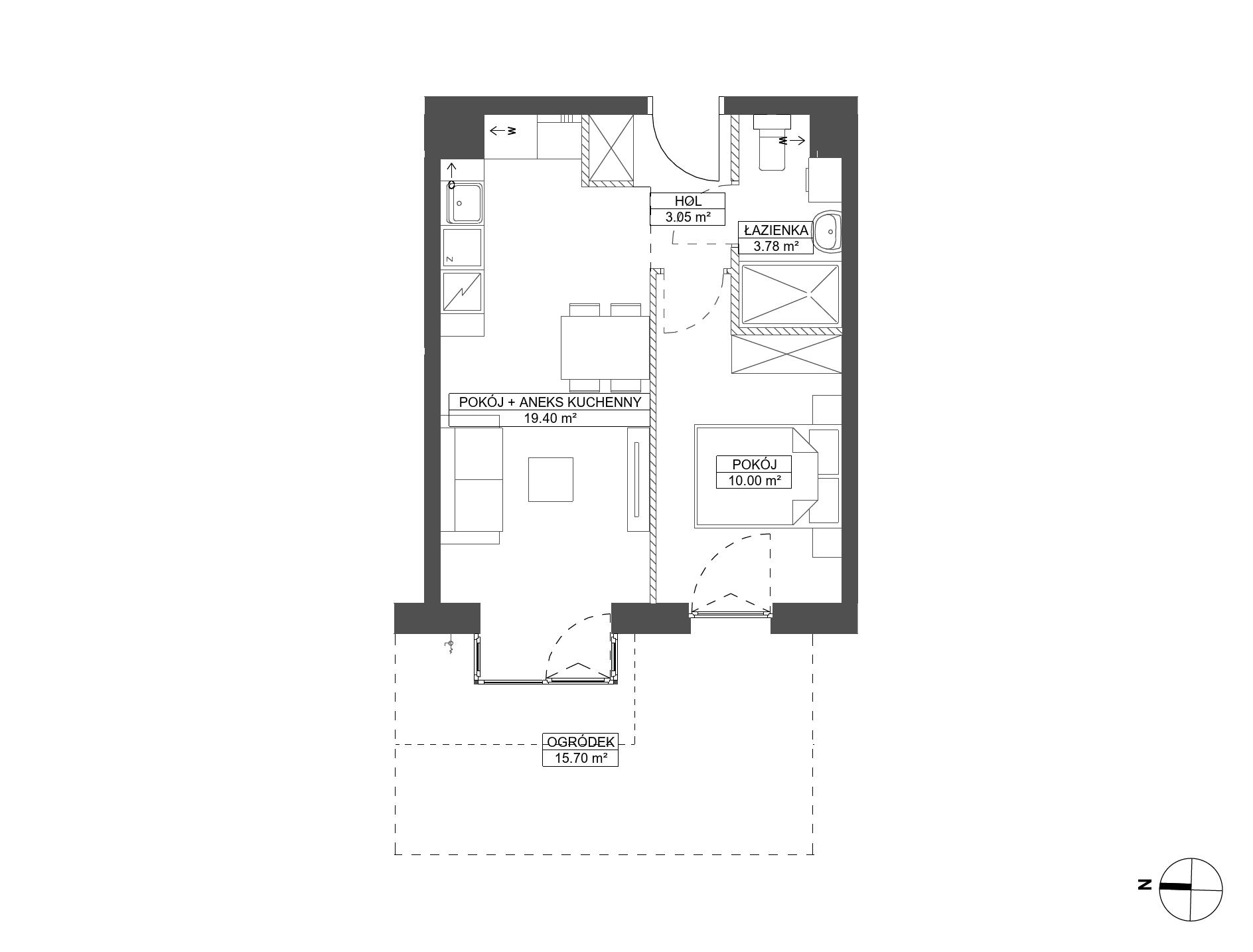Plan 2 pok. 36m²