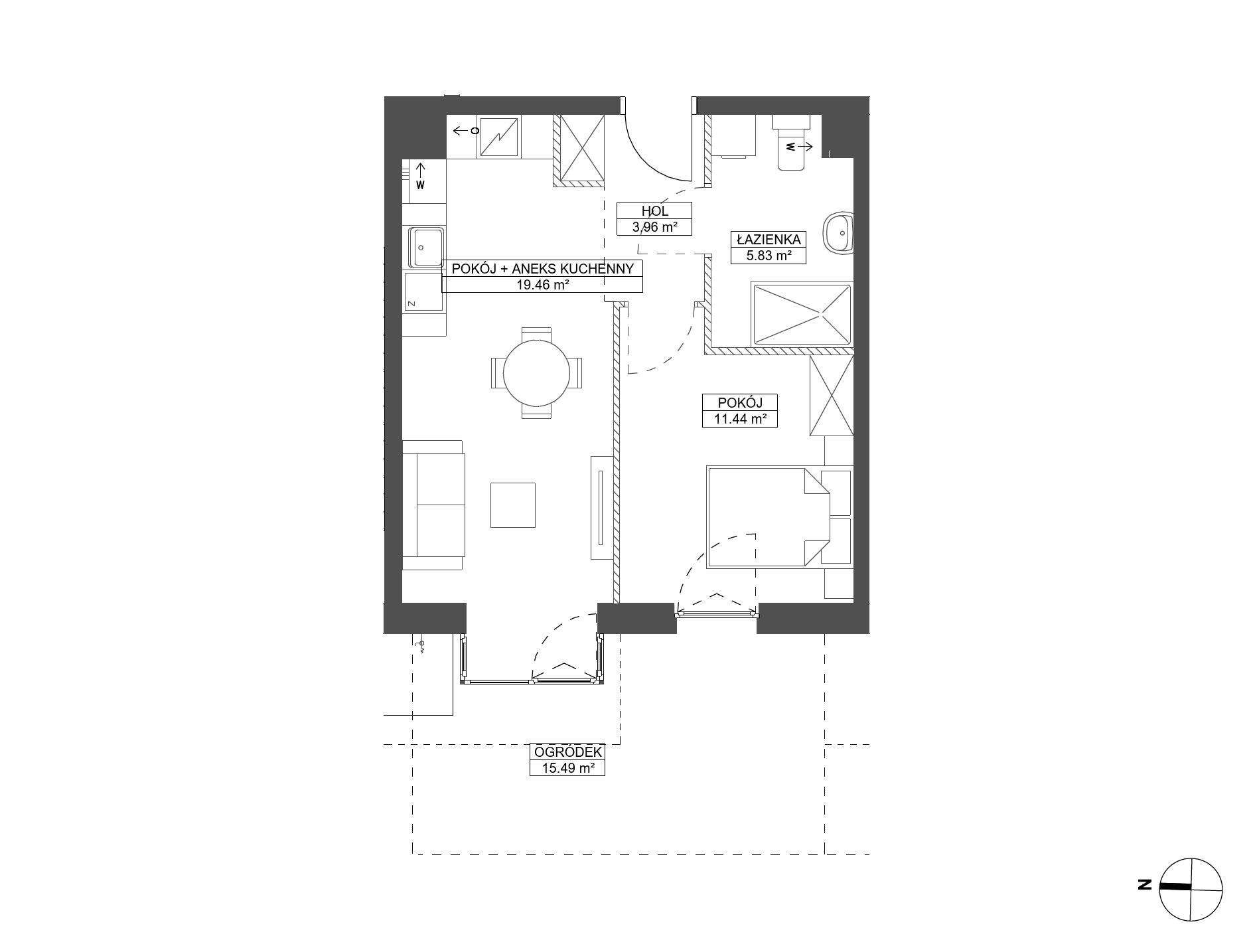 Plan 2 pok. 41m²