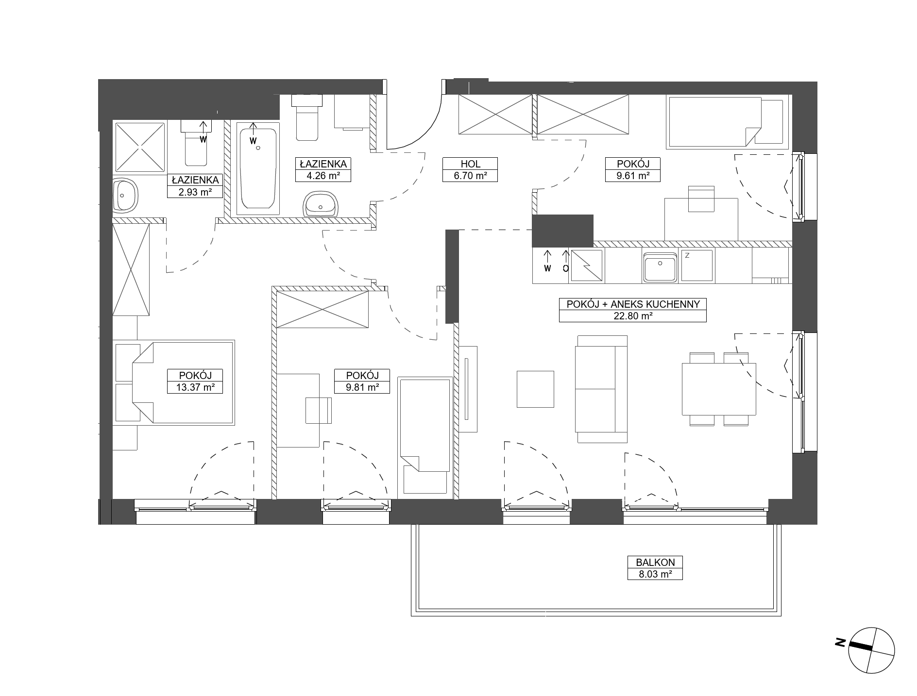 Plan 4 pok. 69m²