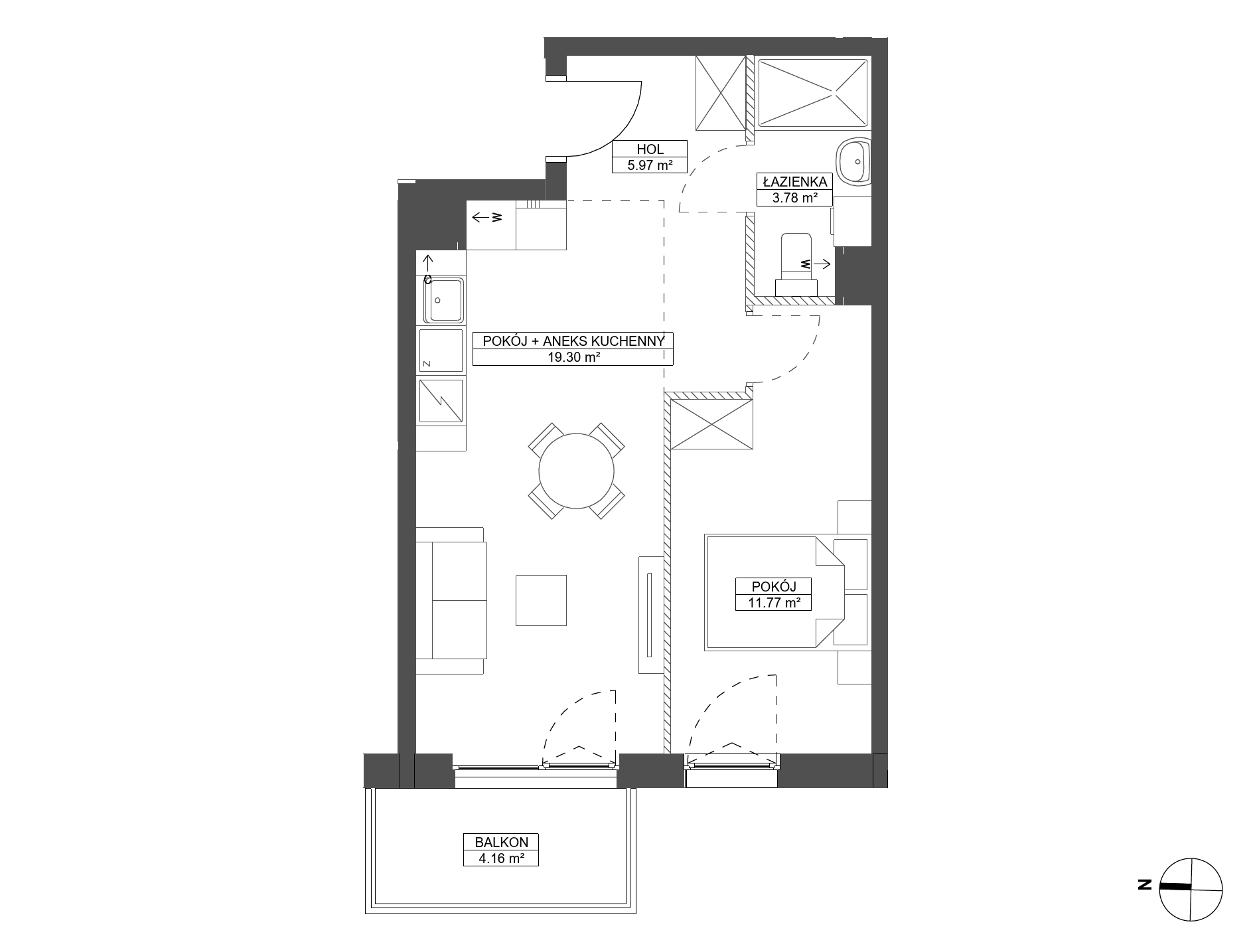 Plan 2 pok. 41m²