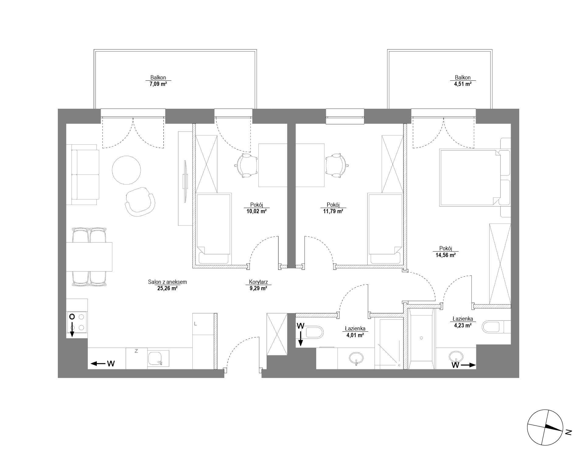 Plan 4 pok. 79m²