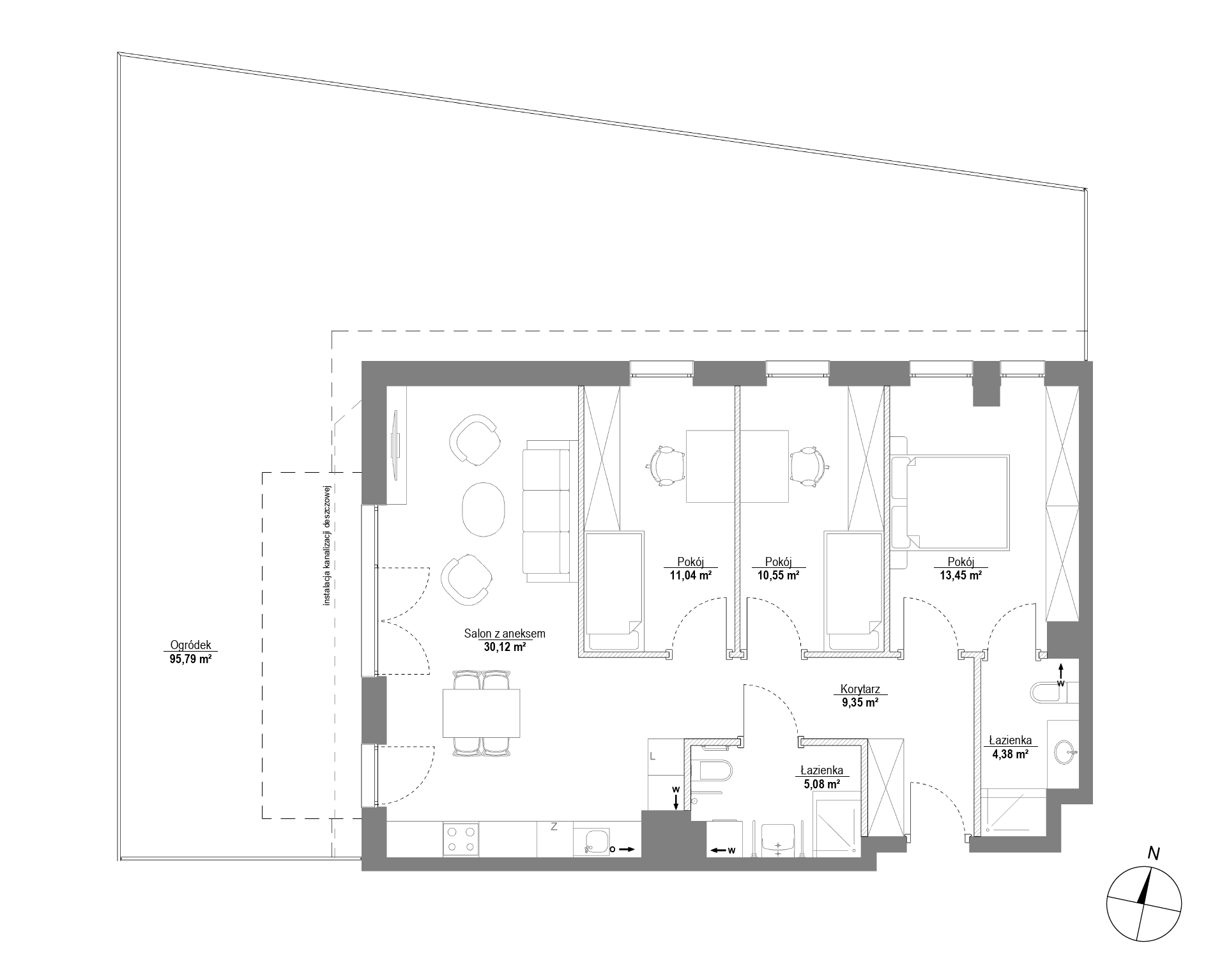 Plan 4 pok. 84m²