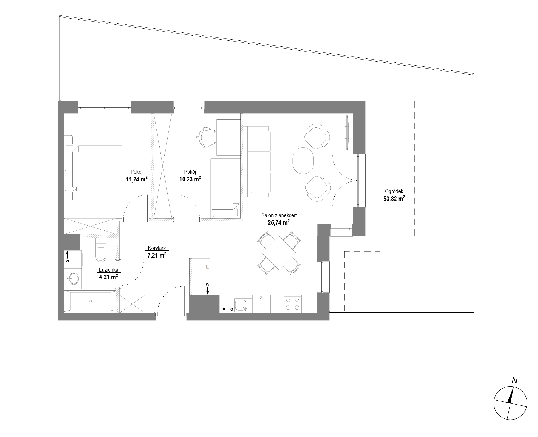 Plan 3 pok. 59m²