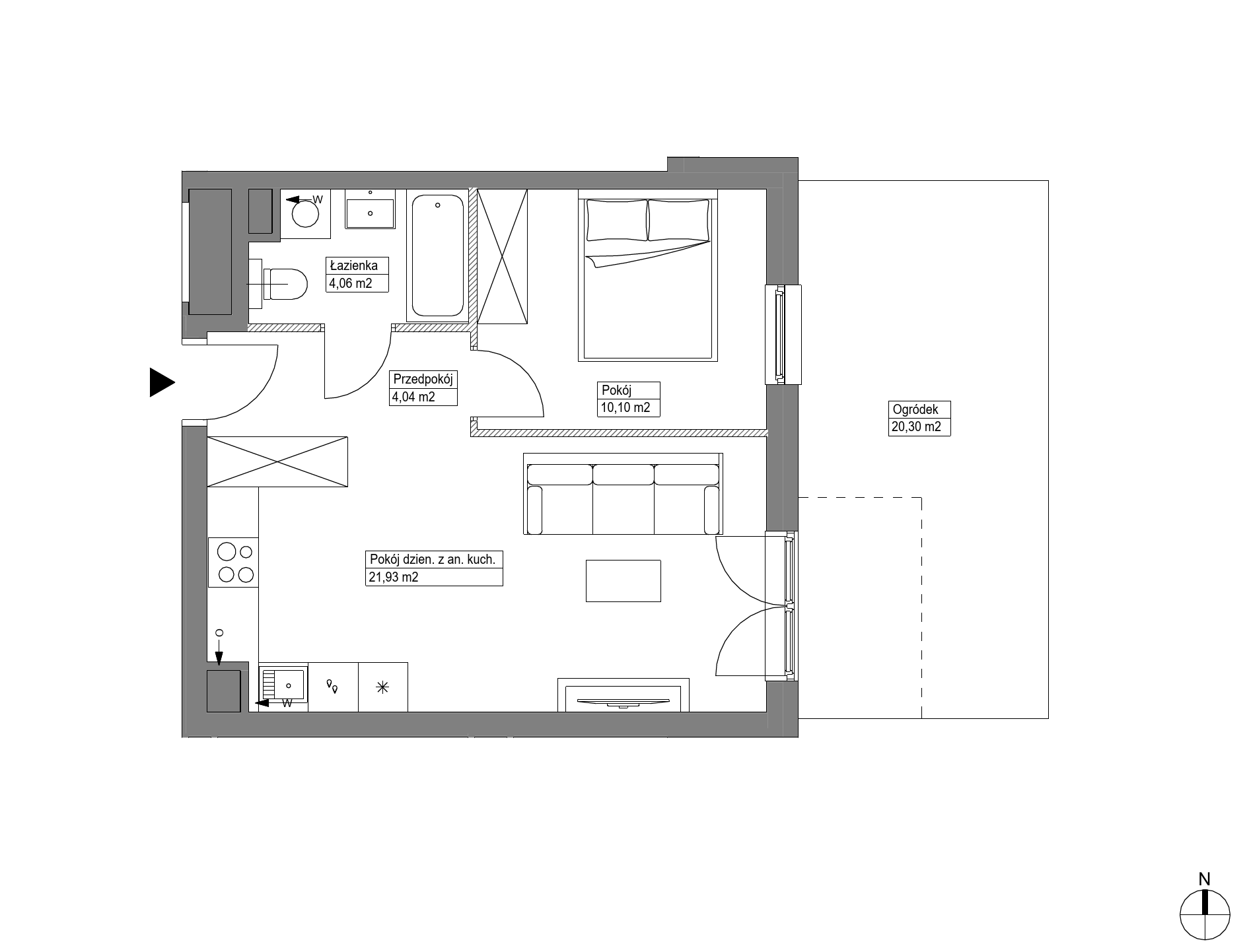 Plan 2 pok. 40m²