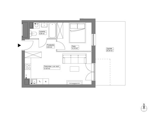 Plan 2 pok. 40m²