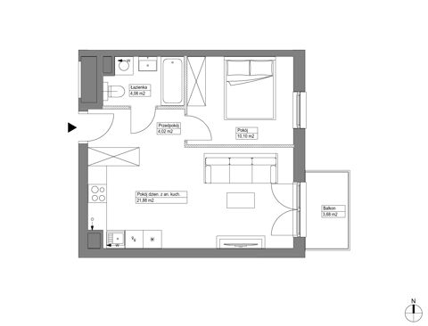 Plan 2 pok. 40m²
