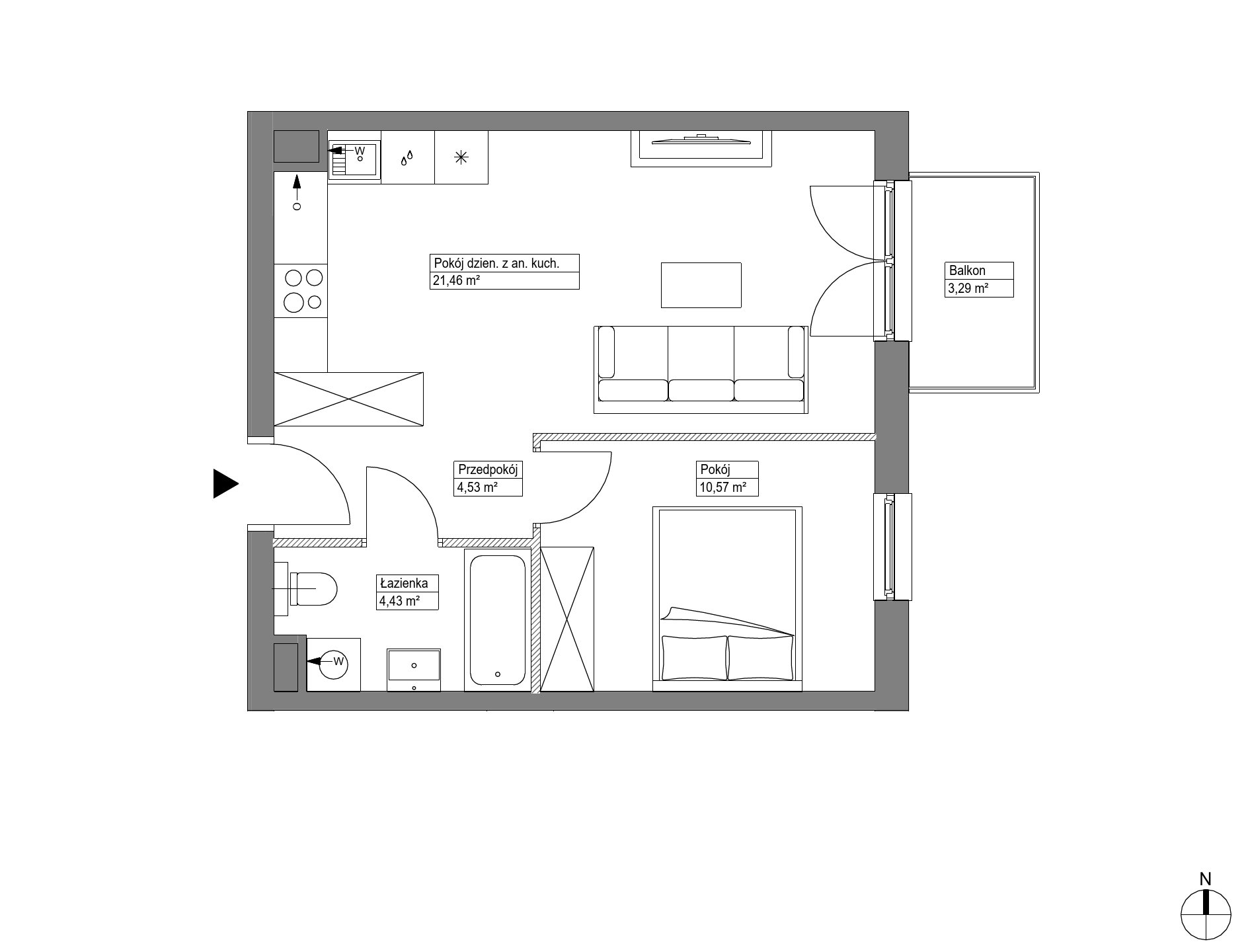 Plan 2 pok. 41m²