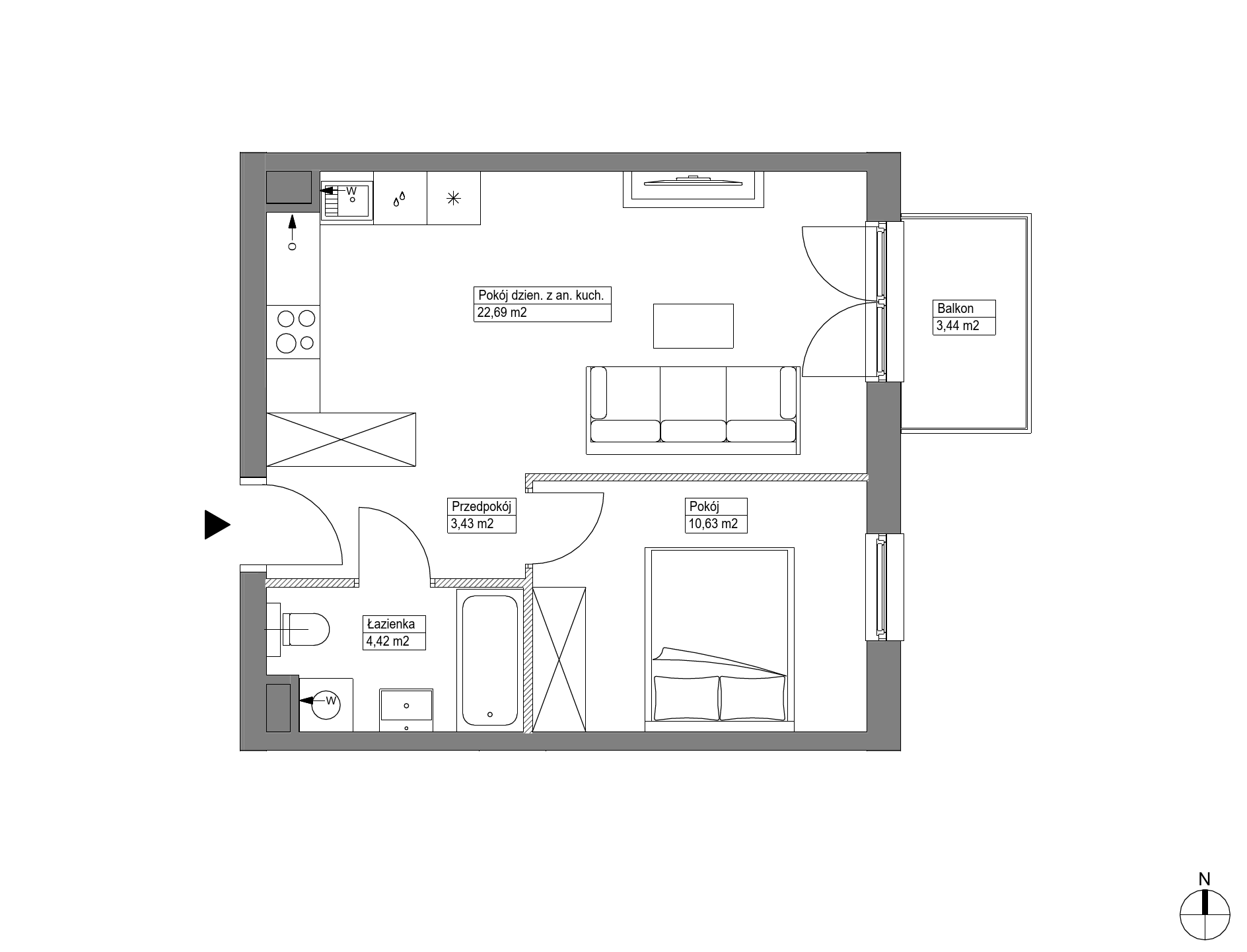 Plan 2 pok. 41m²
