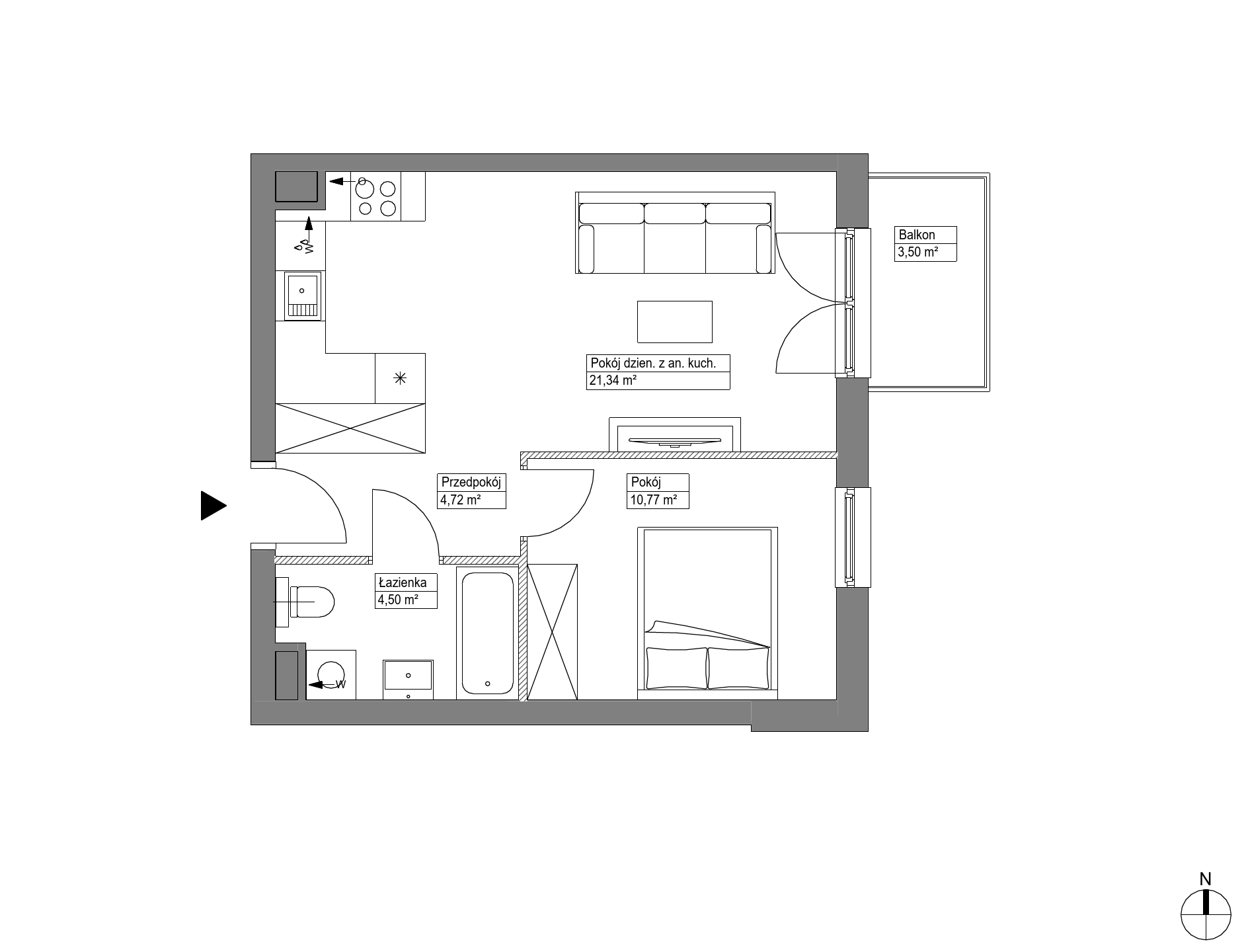 Plan 2 pok. 41m²