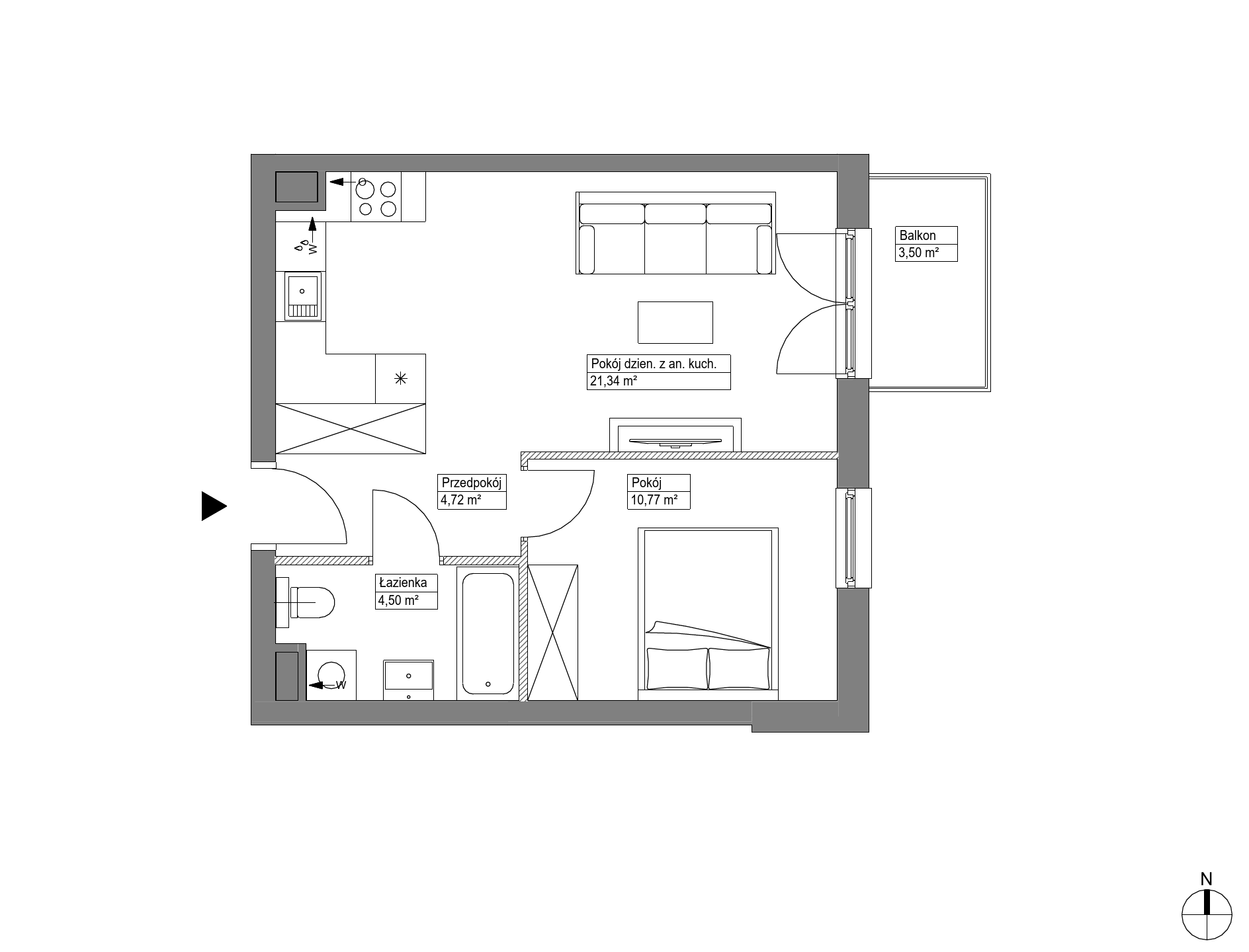 Plan 2 pok. 41m²