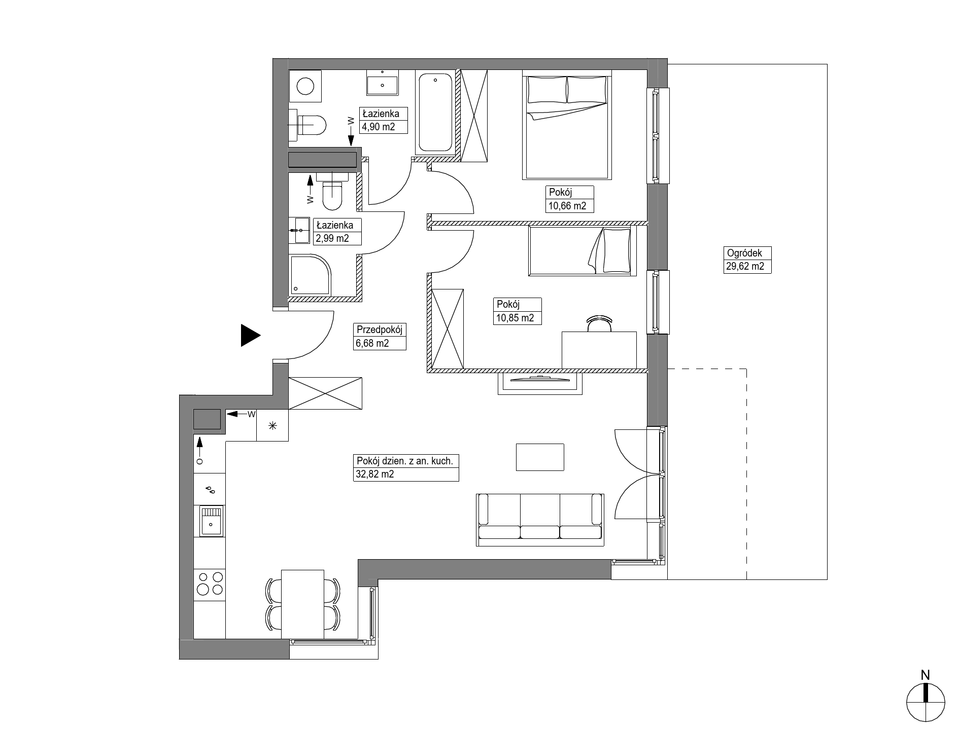 Plan 3 pok. 69m²