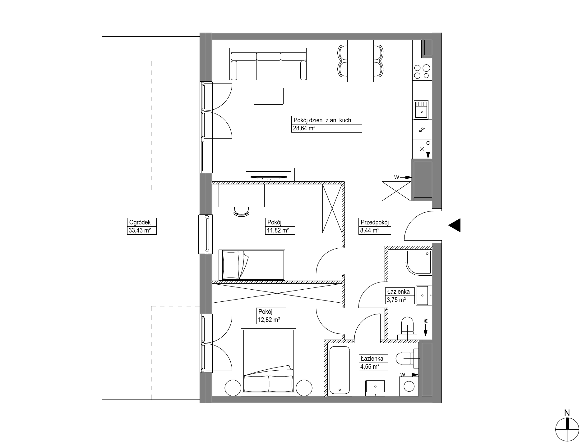 Plan 3 pok. 70m²