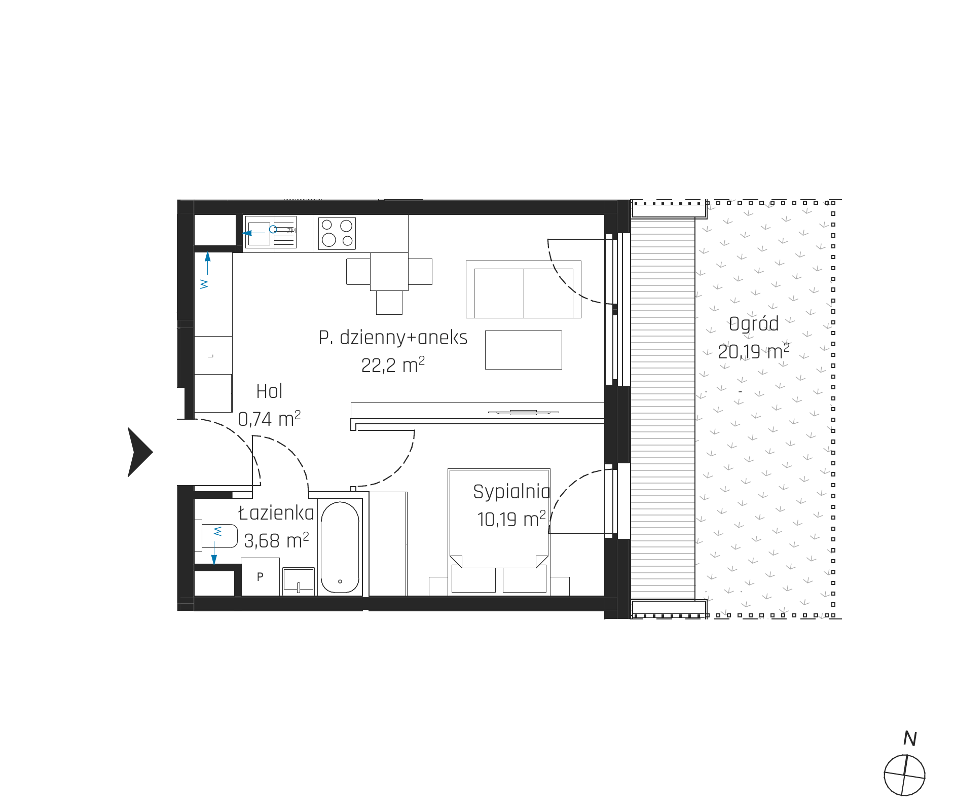 Plan 2 pok. 37m²