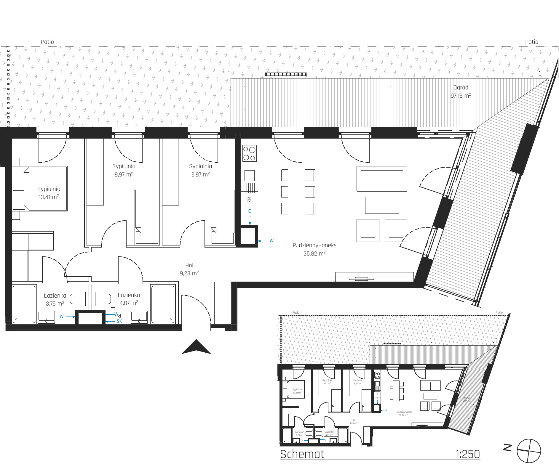 Plan 4 pok. 86m²