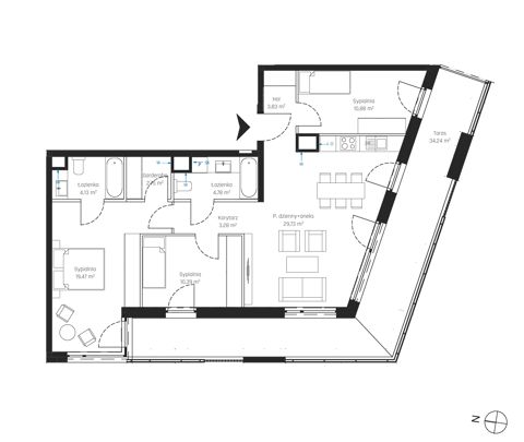 Plan 4 pok. 89m²