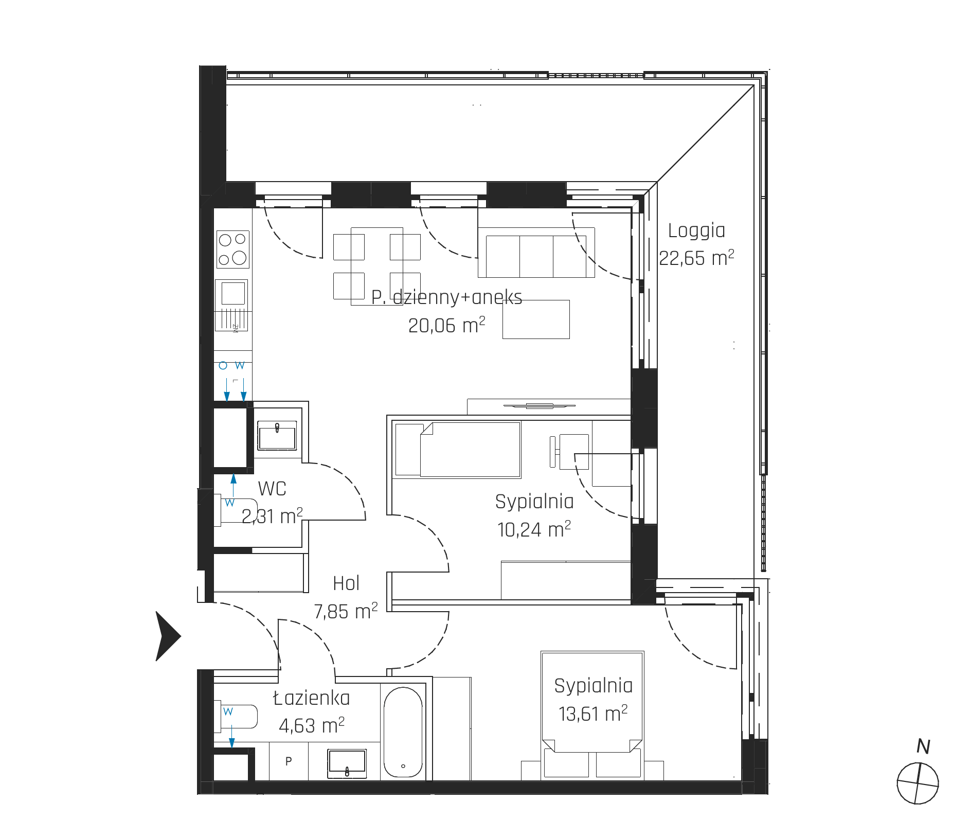 Plan 3 pok. 59m²
