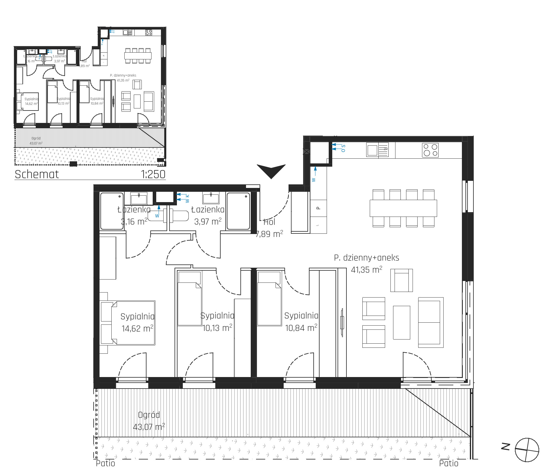 Plan 4 pok. 92m²
