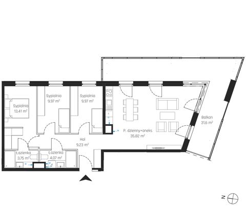 Plan 4 pok. 86m²