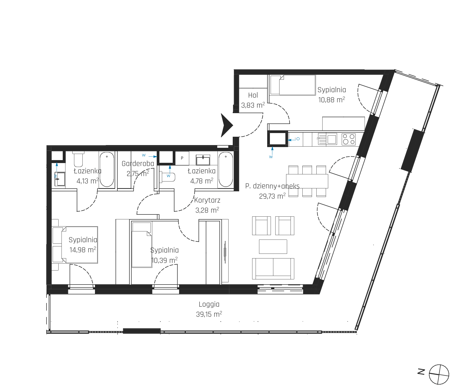 Plan 4 pok. 85m²