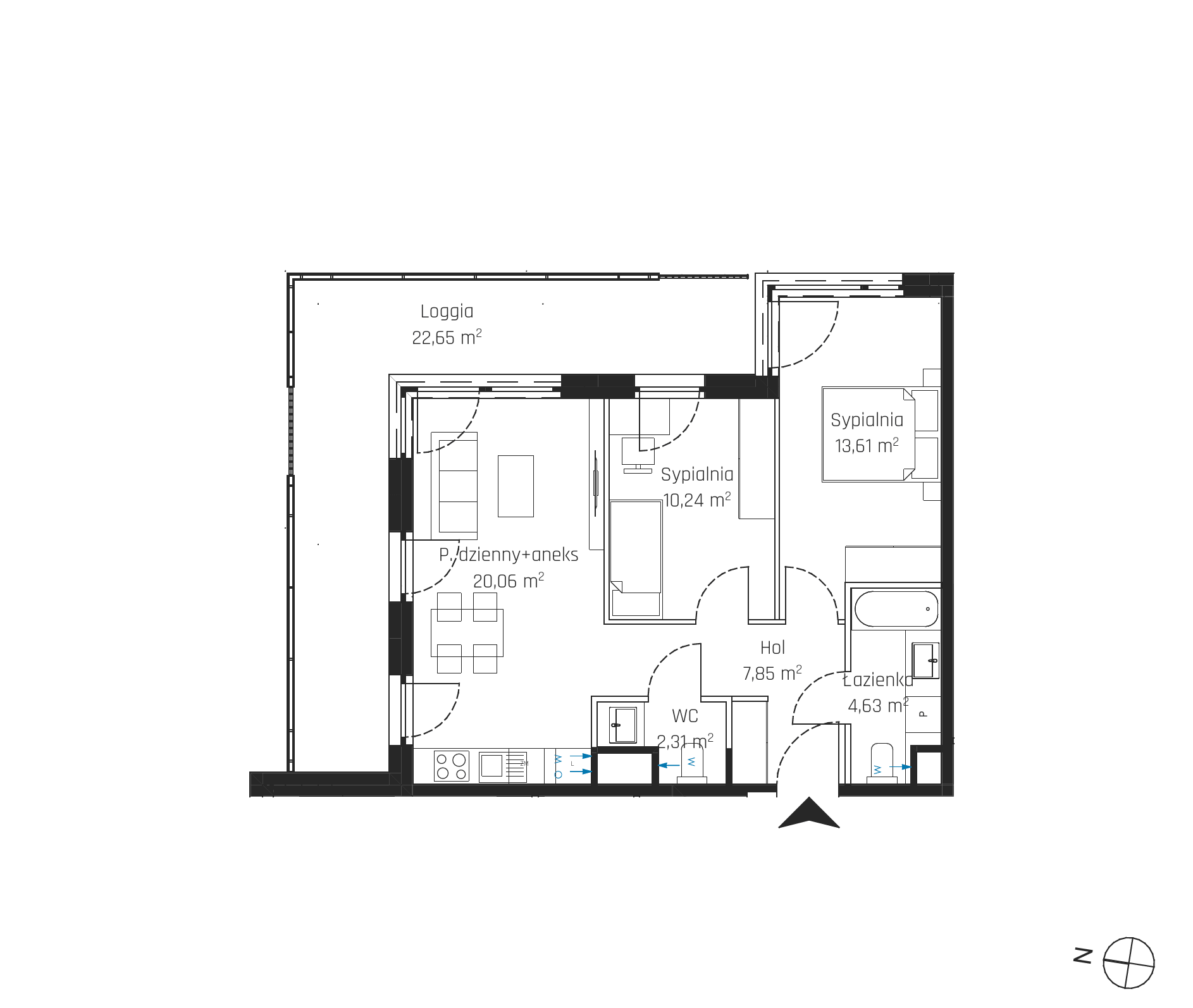 Plan 3 pok. 59m²