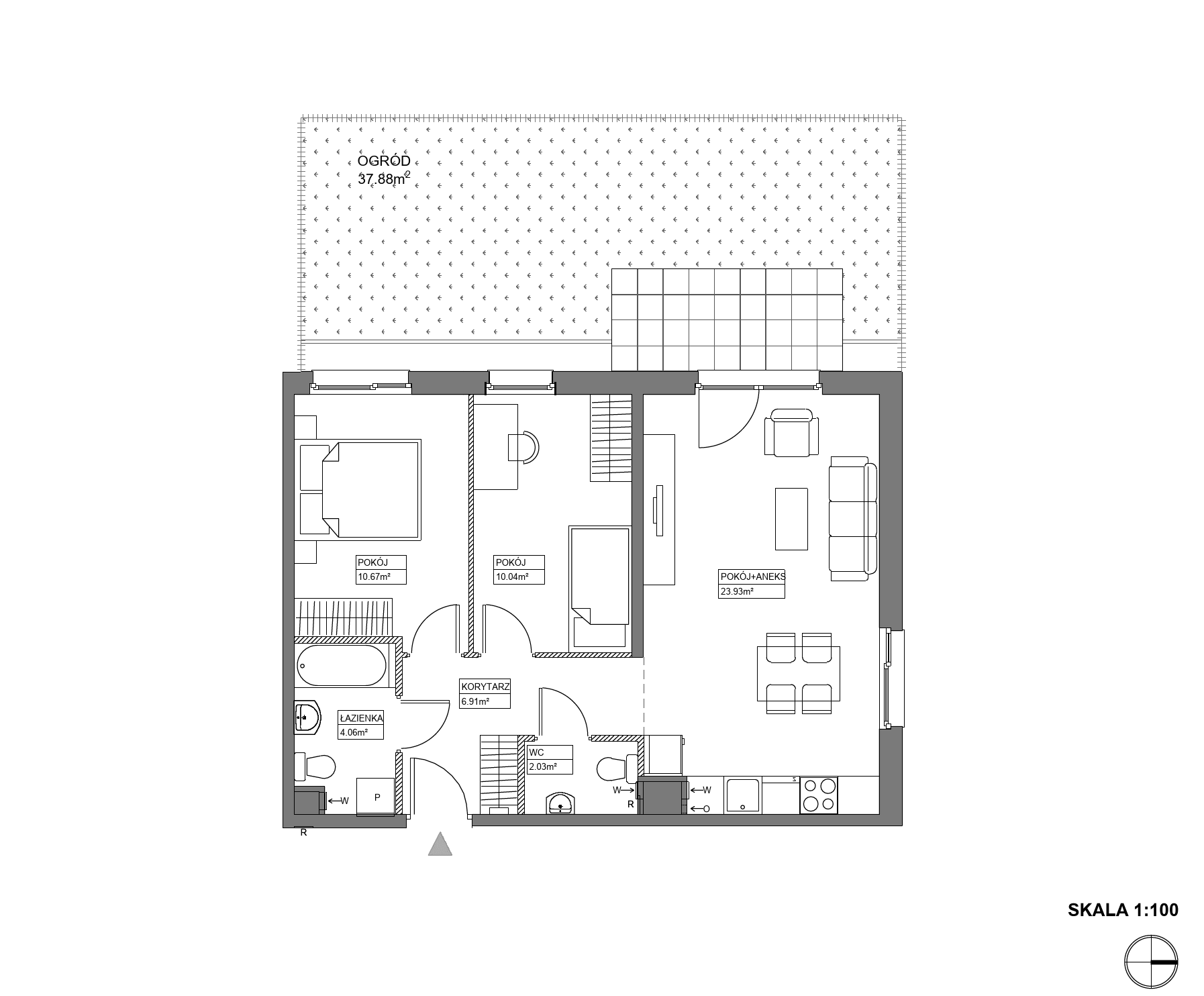 Plan 3 pok. 58m²