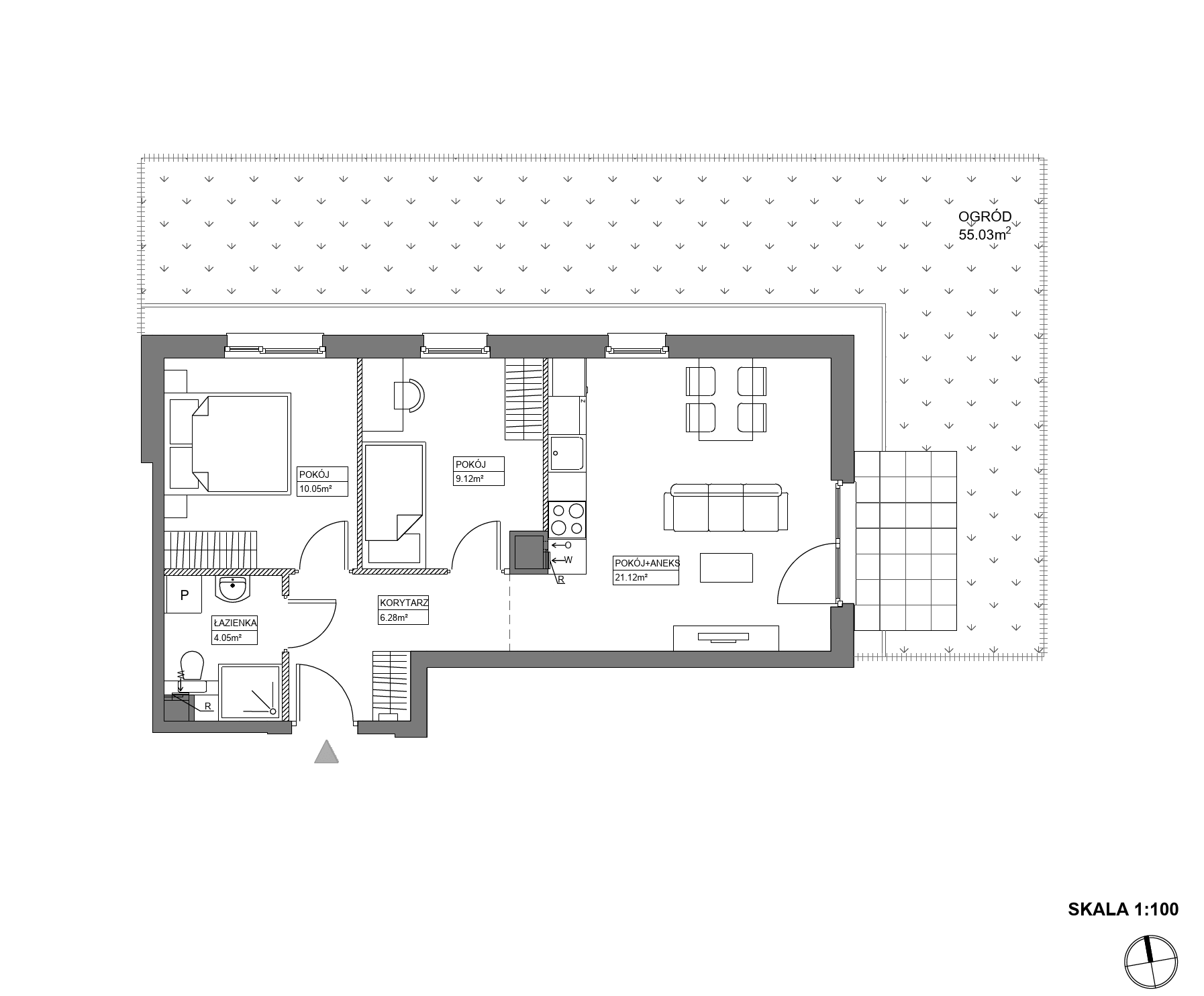 Plan 3 pok. 51m²
