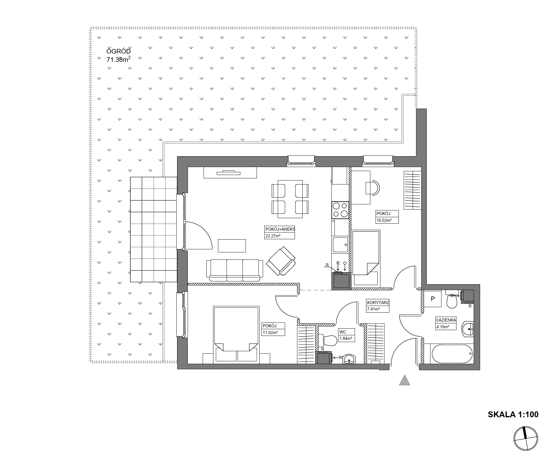 Plan 3 pok. 57m²