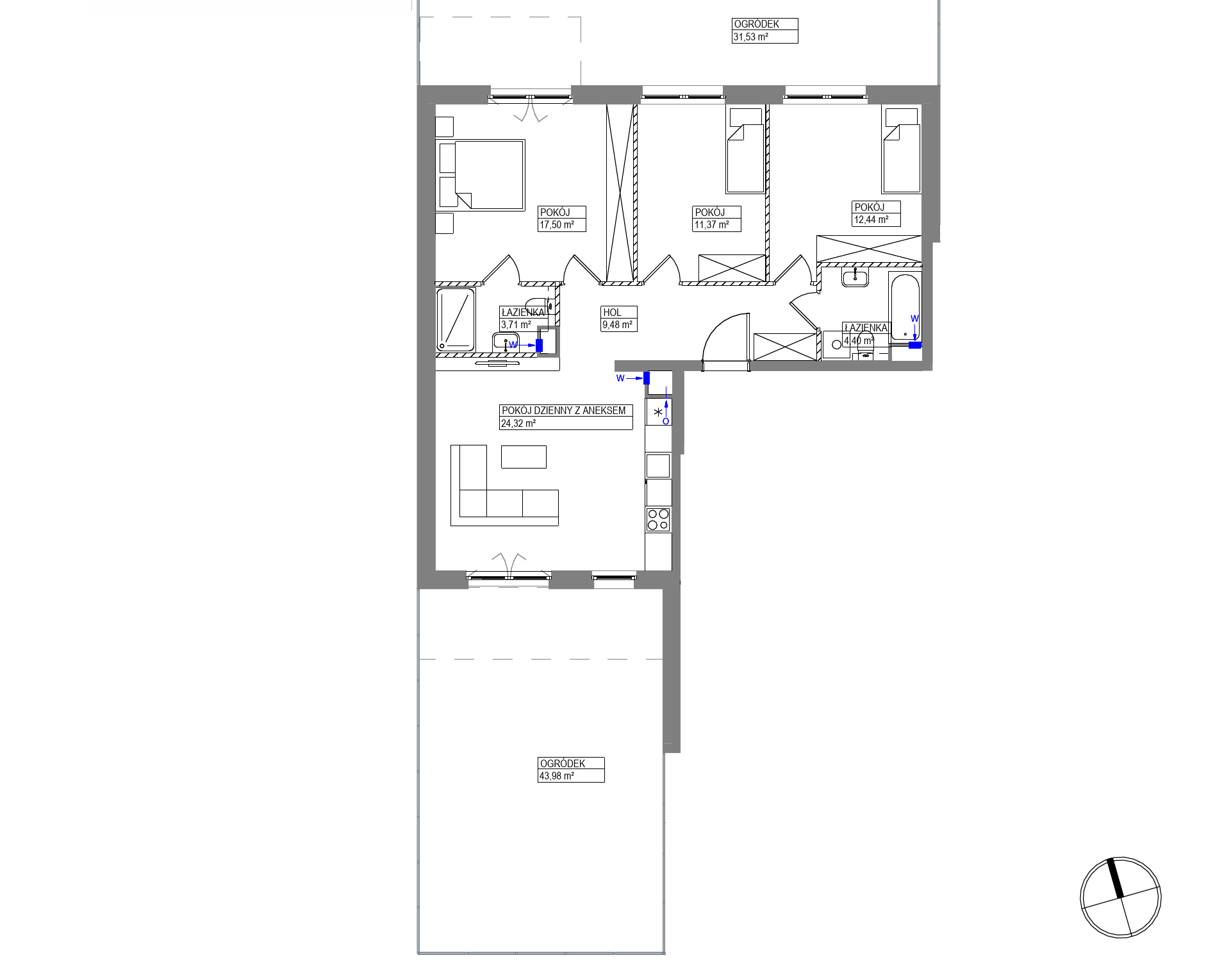 Plan 4 pok. 83m²