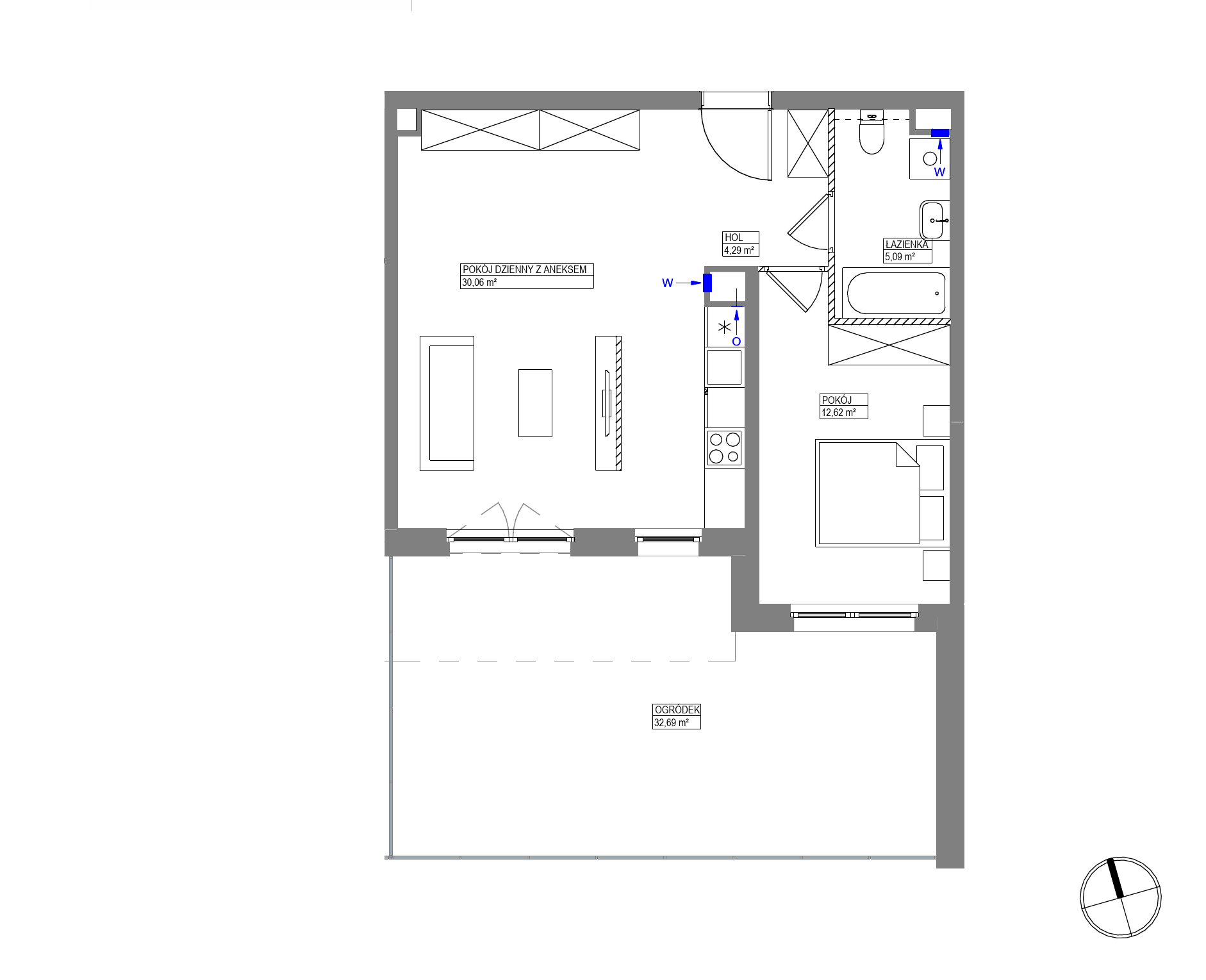 Plan 2 pok. 52m²