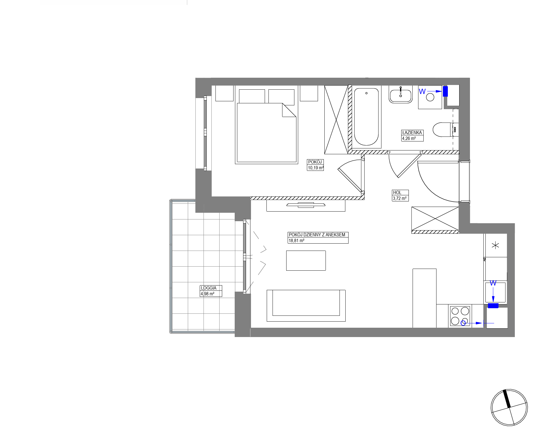 Plan 2 pok. 37m²