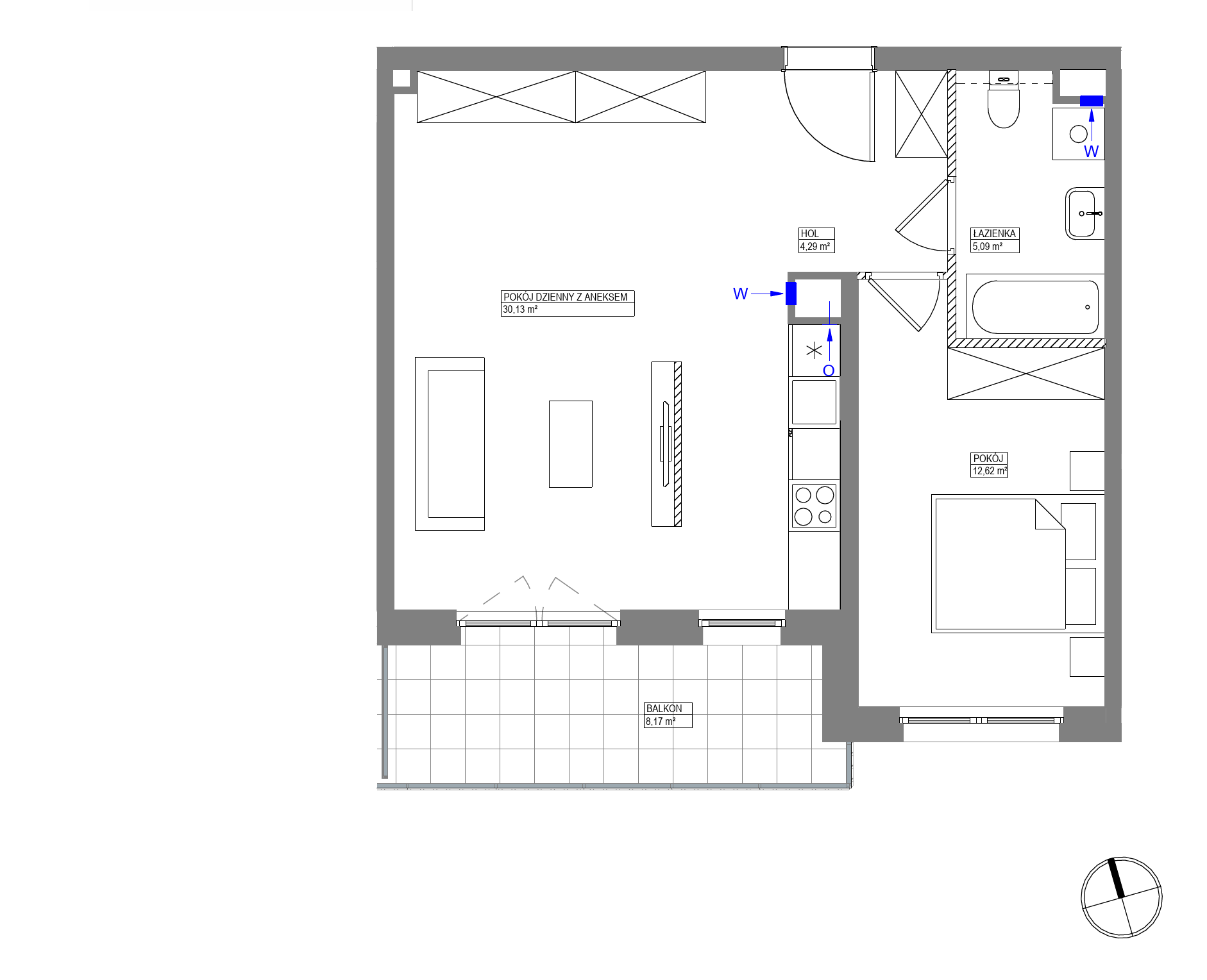 Plan 2 pok. 52m²