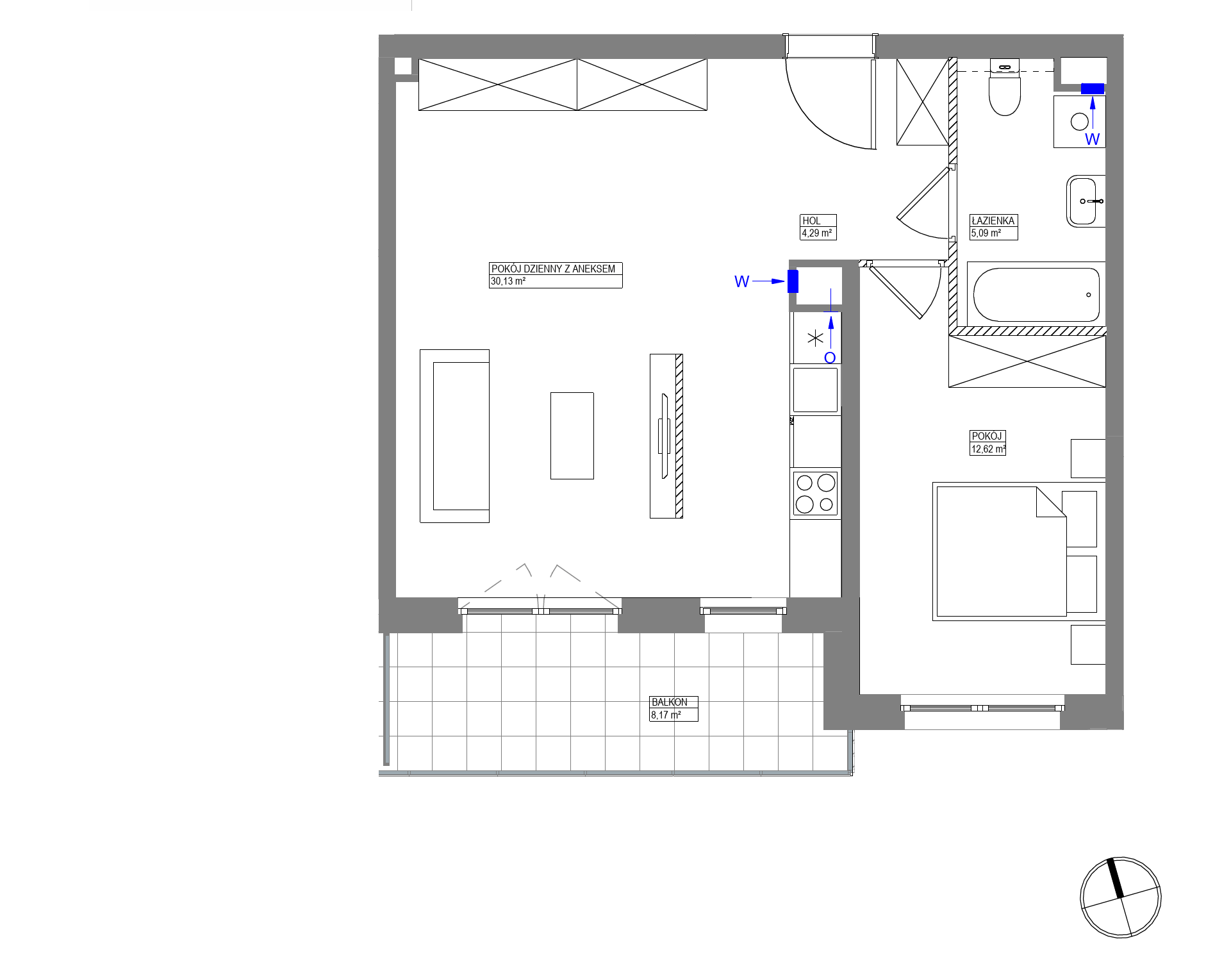 Plan 2 pok. 52m²