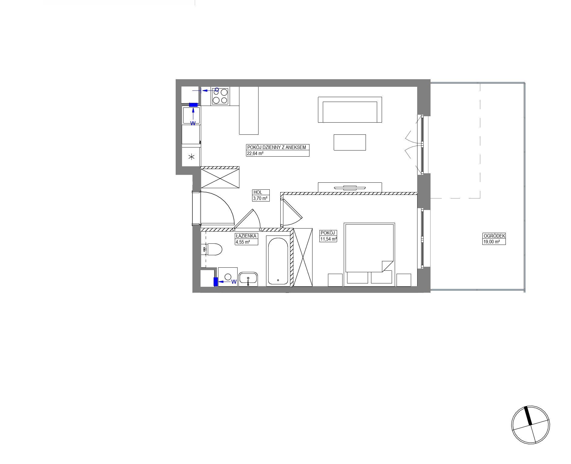 Plan 2 pok. 42m²