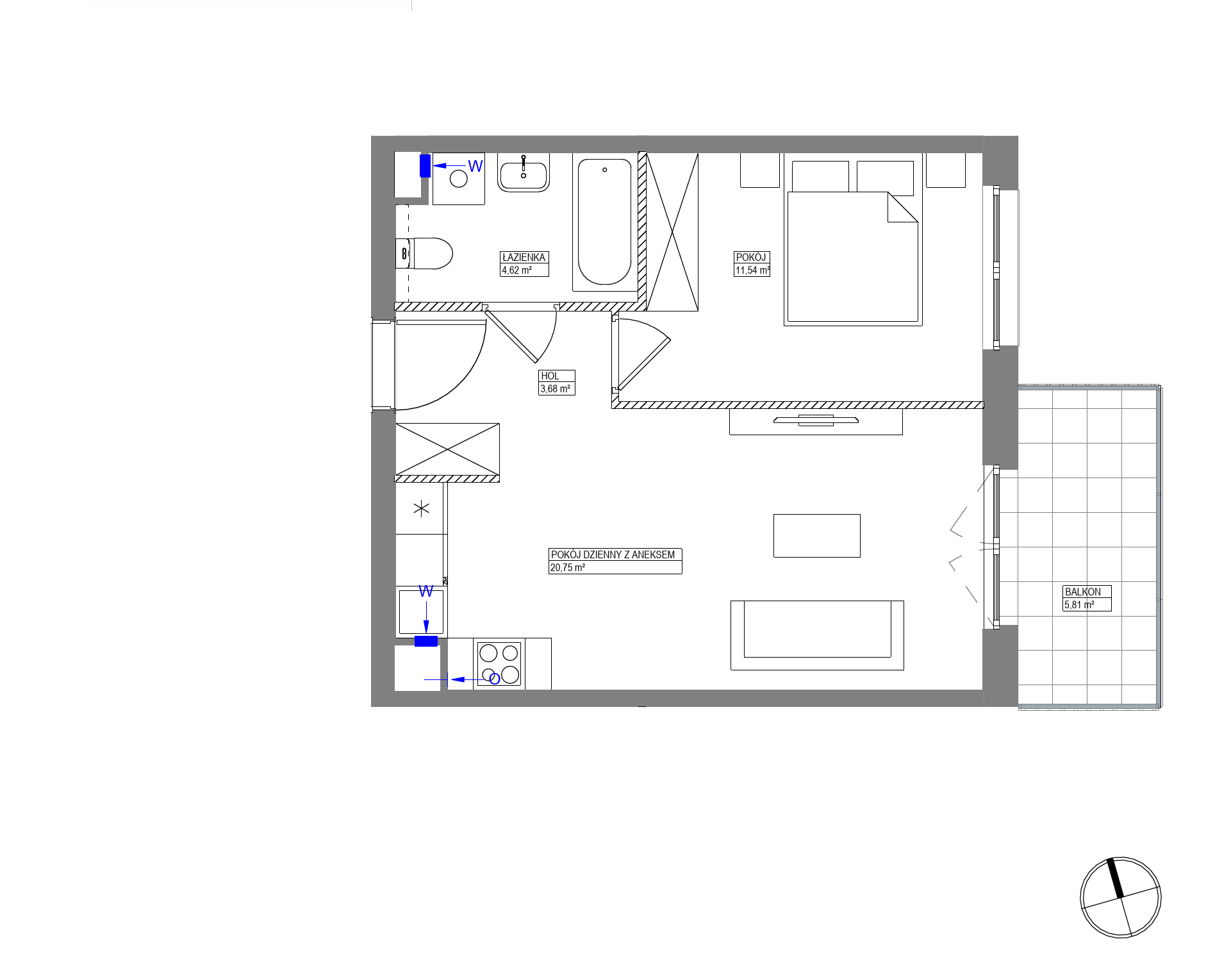 Plan 2 pok. 41m²