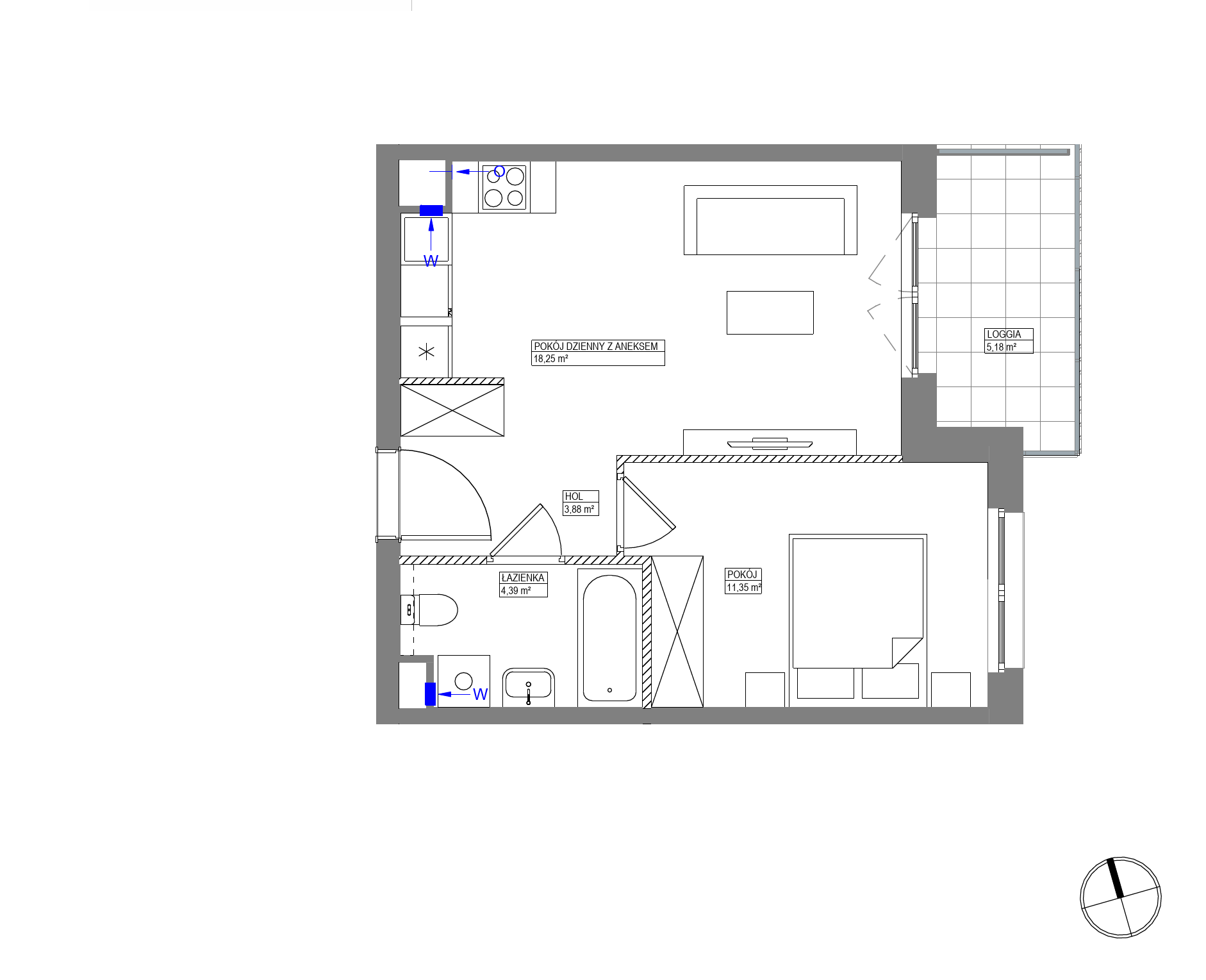 Plan 2 pok. 38m²