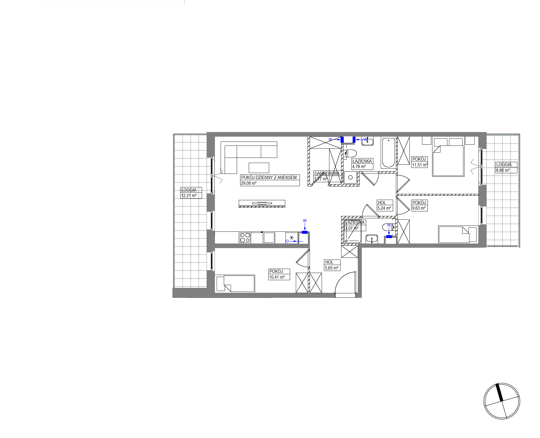 Plan 4 pok. 83m²