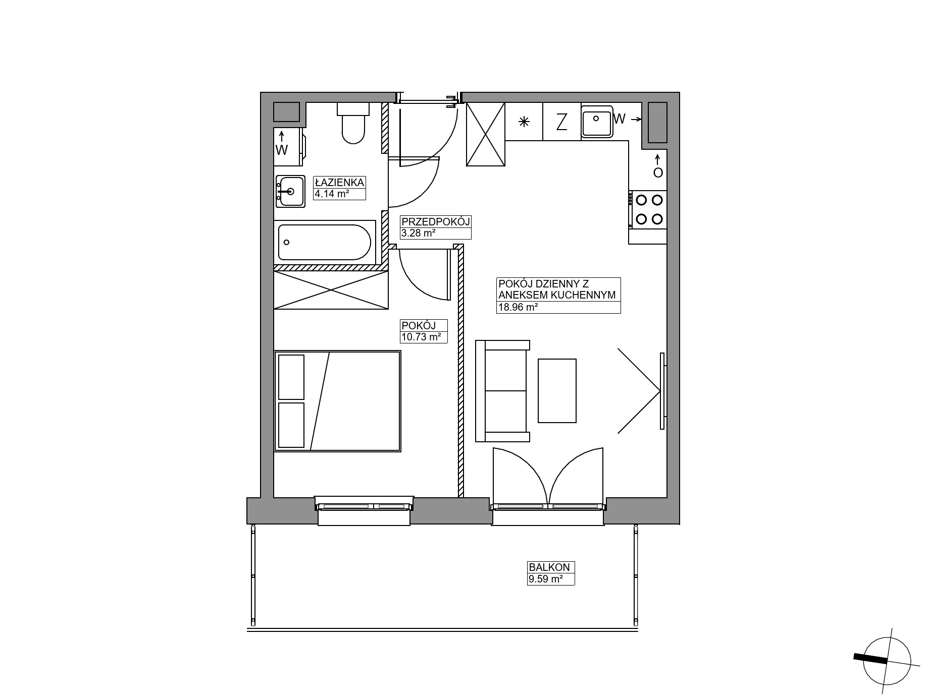 Plan 2 pok. 37m²