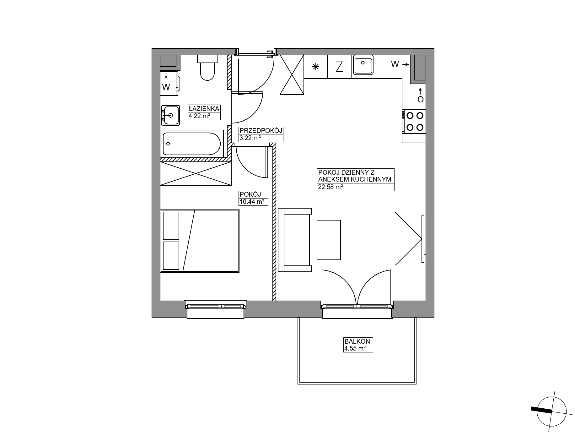 Plan 2 pok. 40m²