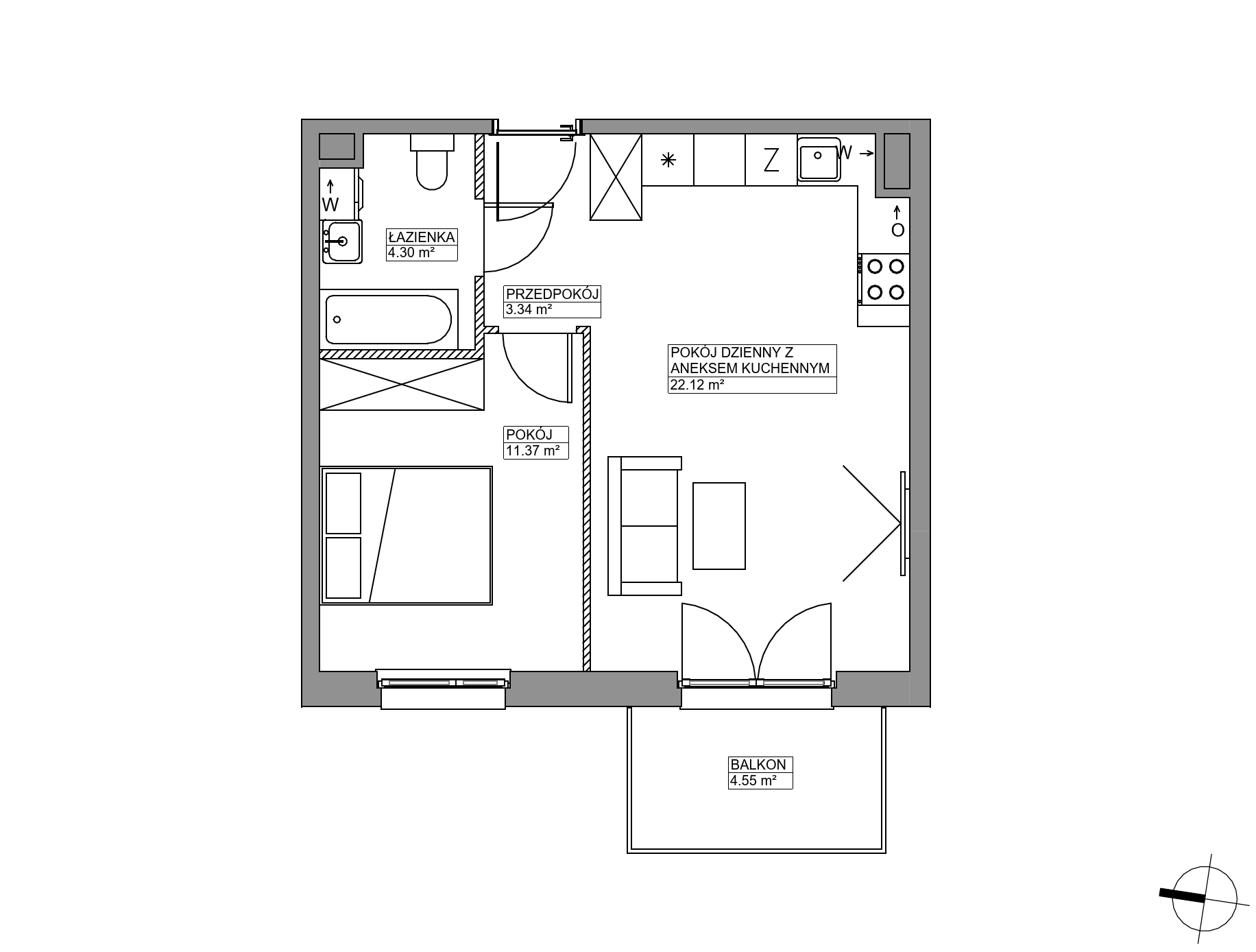 Plan 2 pok. 41m²