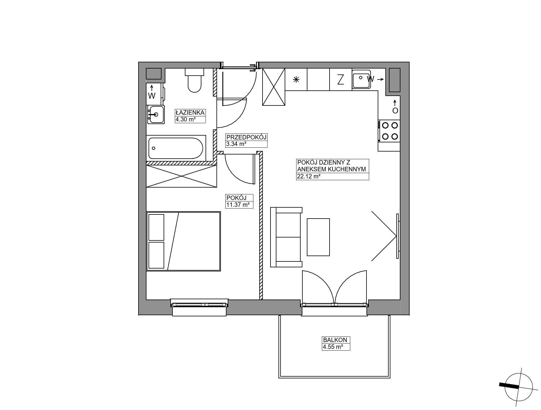 Plan 2 pok. 41m²
