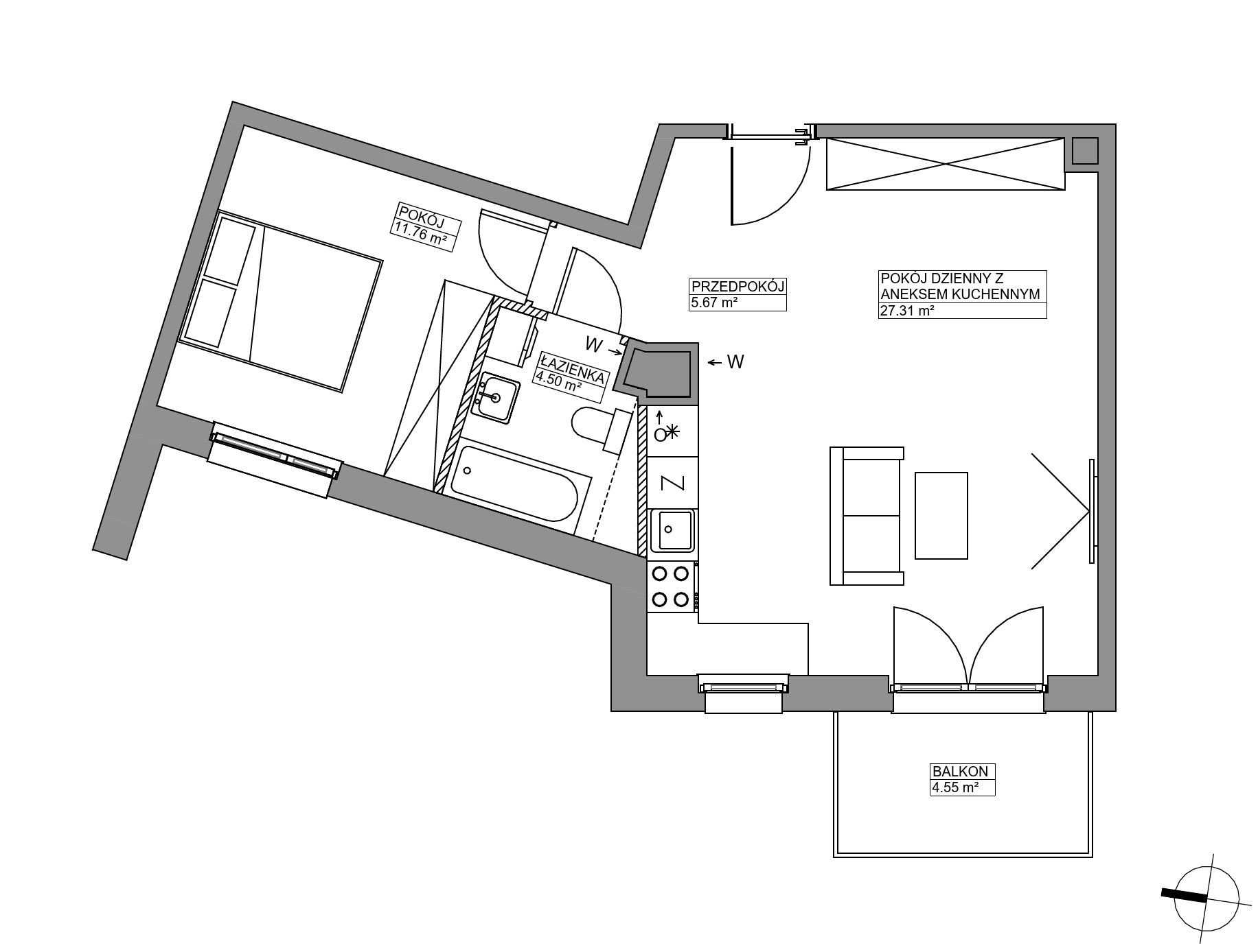 Plan 2 pok. 49m²