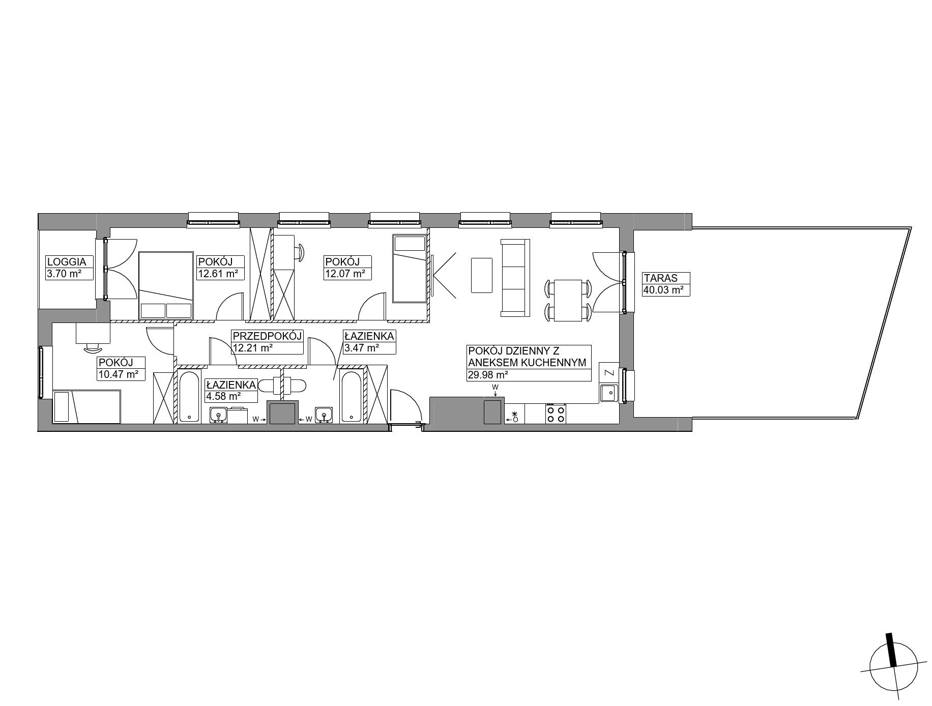 Plan 4 pok. 85m²