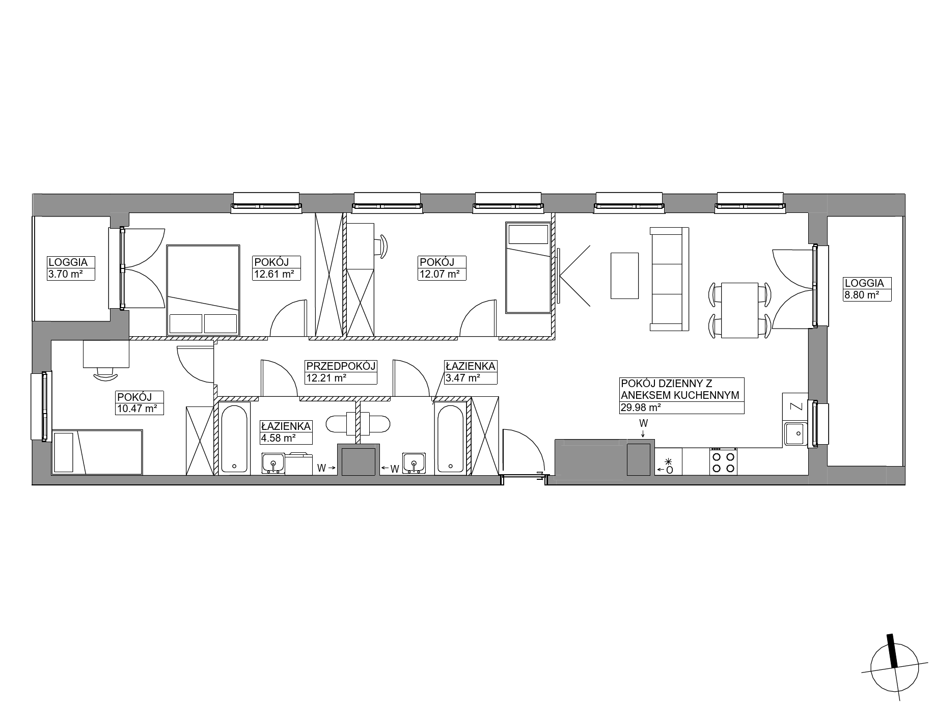Plan 4 pok. 85m²