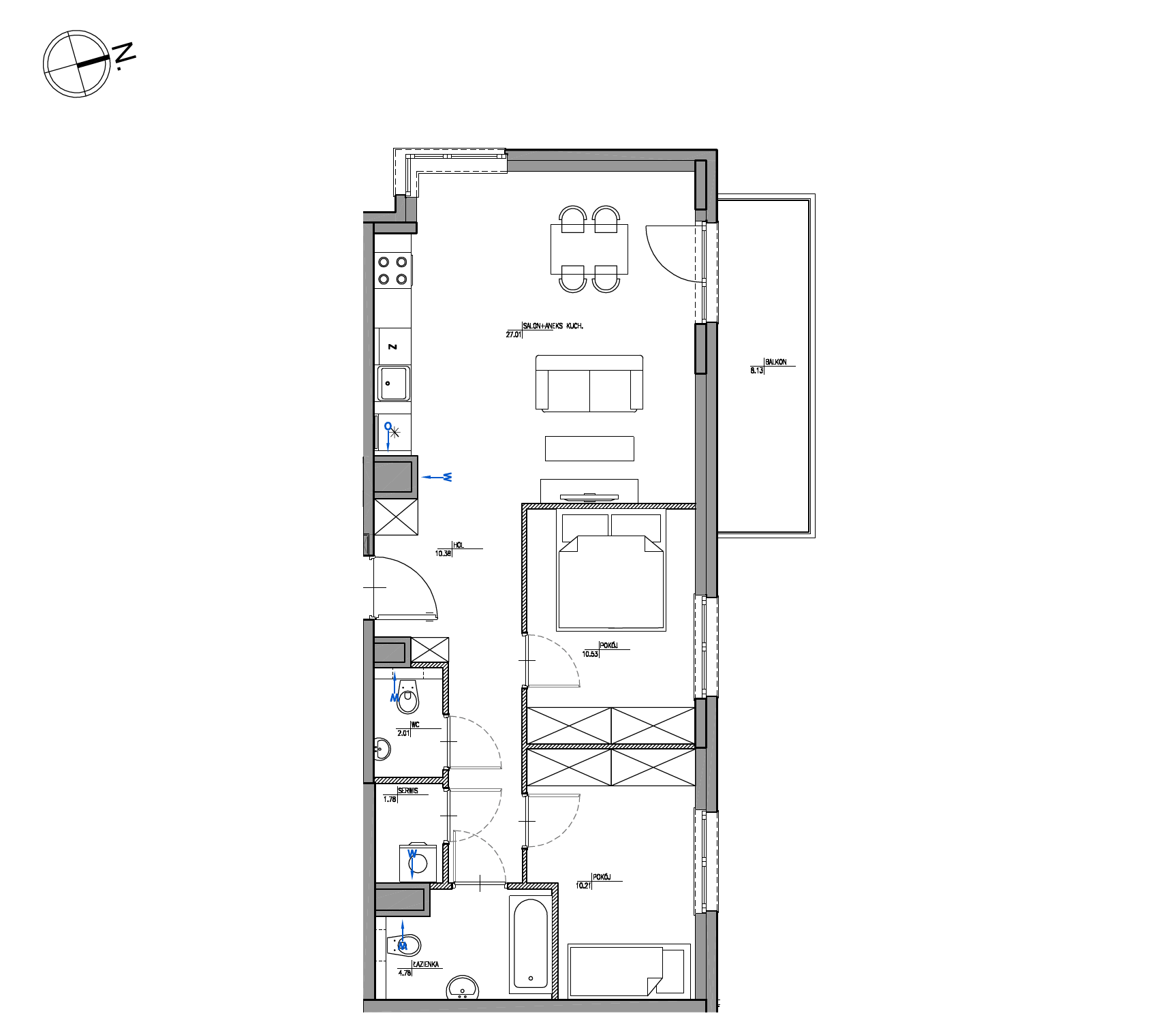 Plan 3 pok. 67m²
