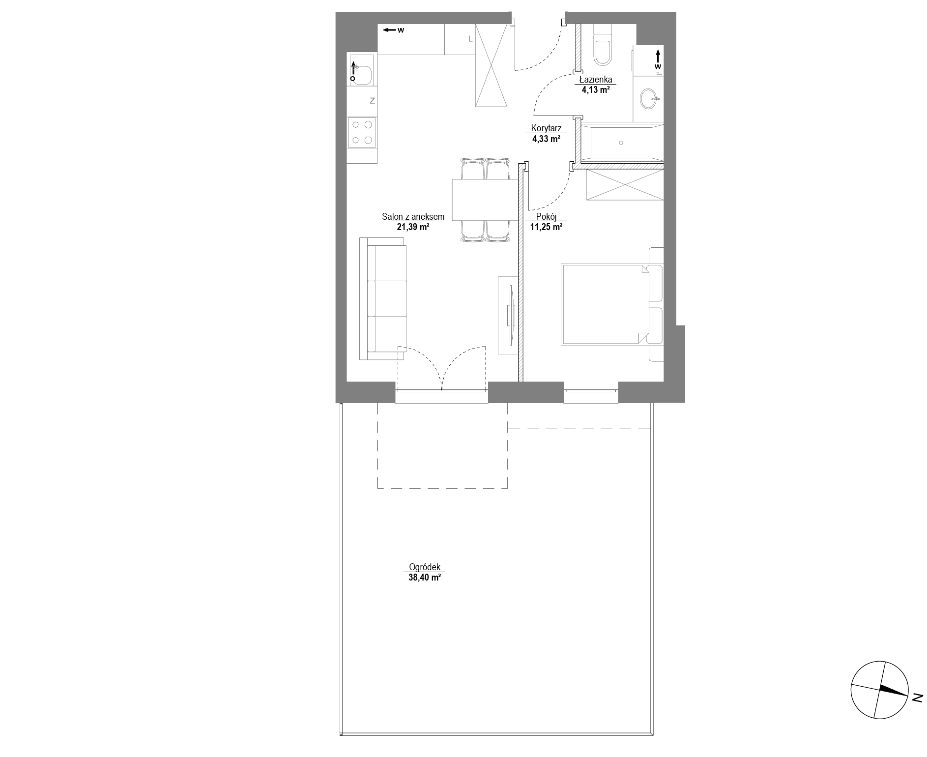 Plan 2 pok. 41m²